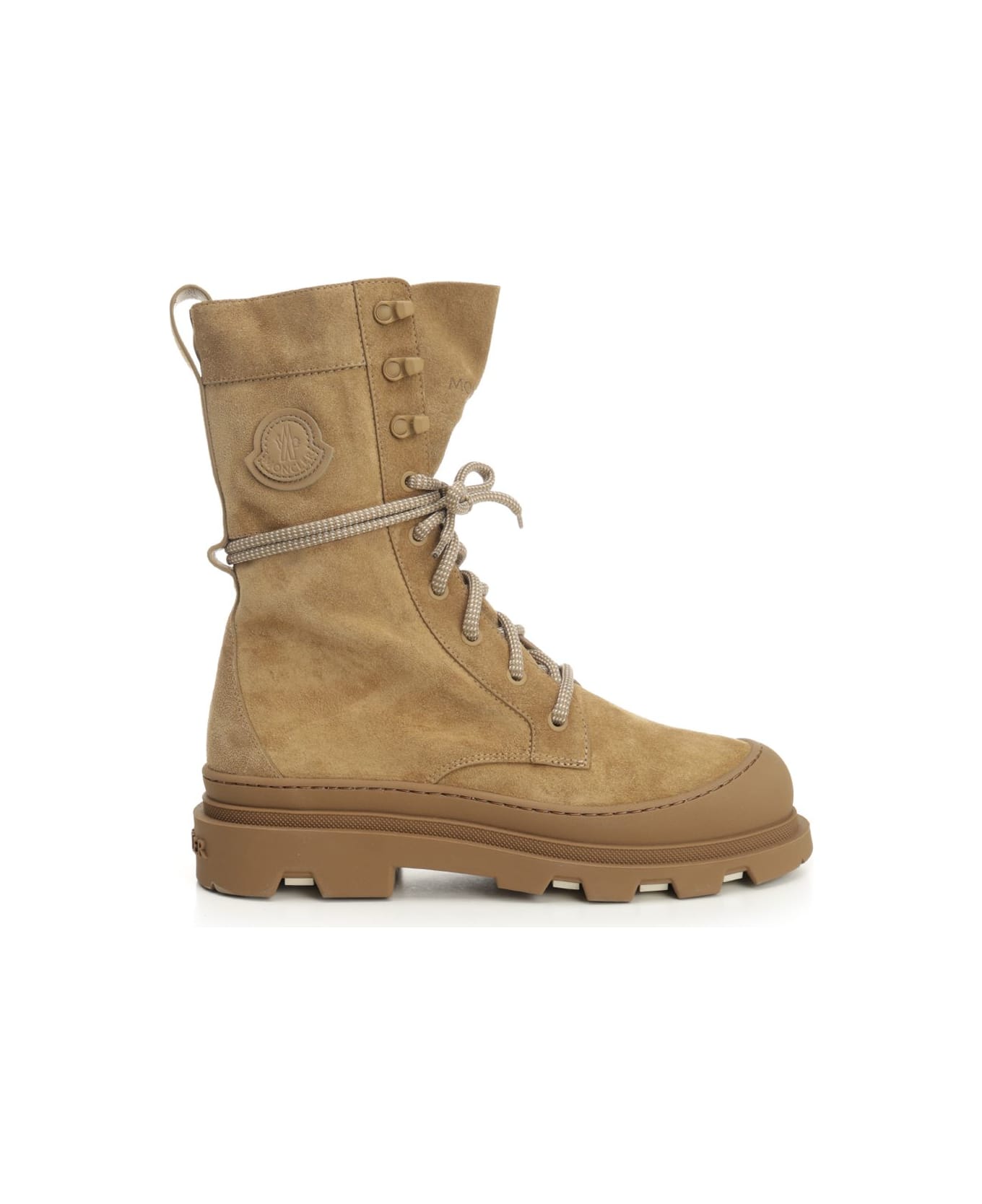 Moncler Vera High Suede Boots - NEUTRALS