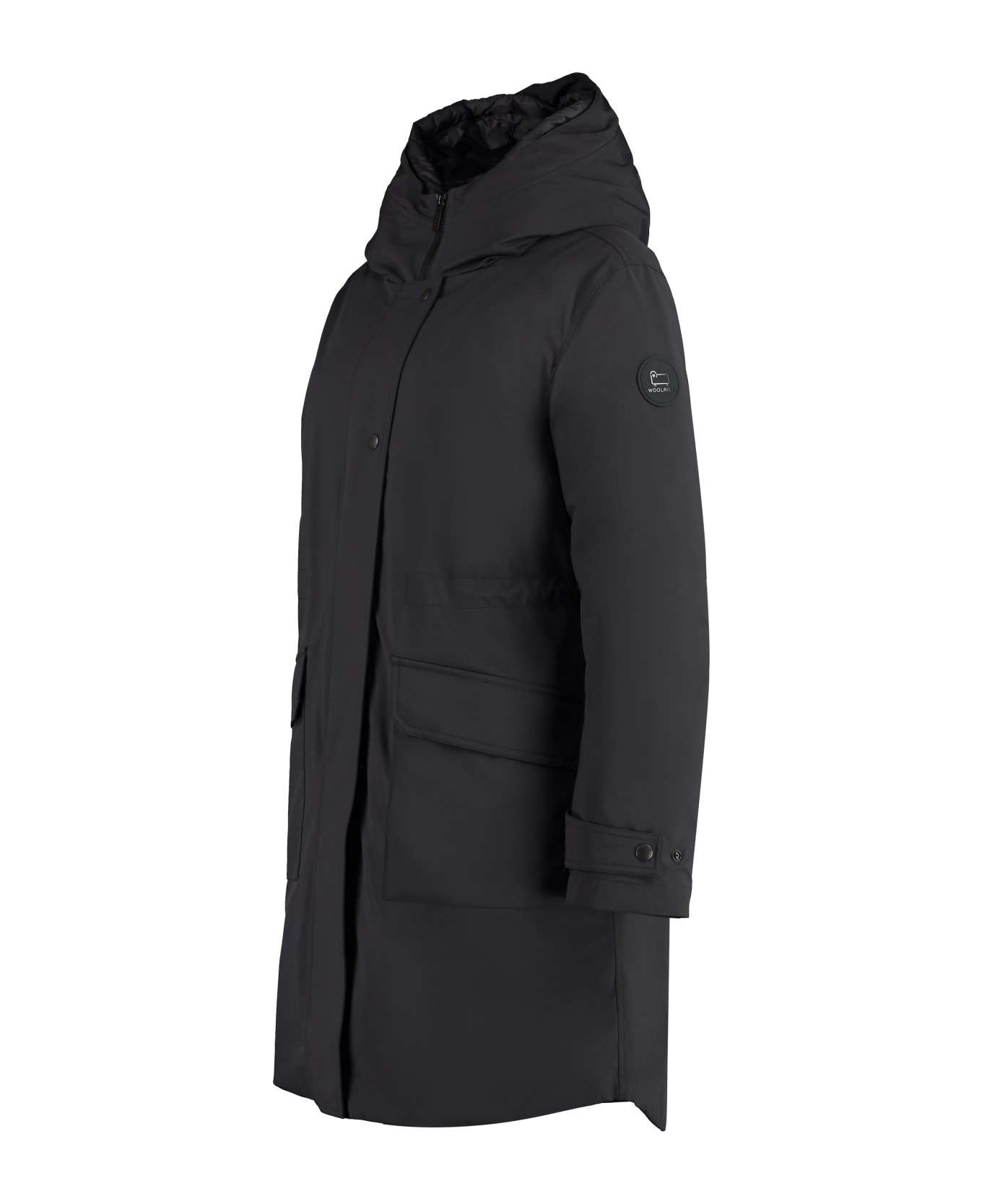 Woolrich Military Technical Fabric Parka With Internal Removable Down Jacket - black コート