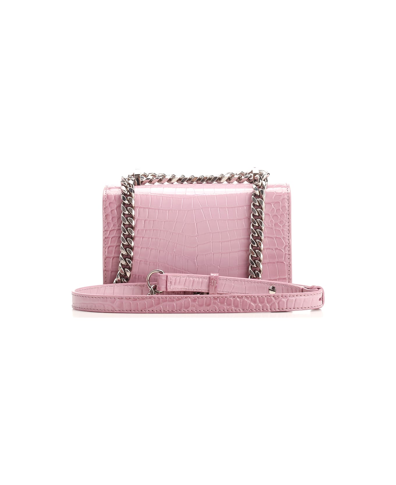 Alexander McQueen Mini Himalayan Jeweled Shoulder Bag - Rosa