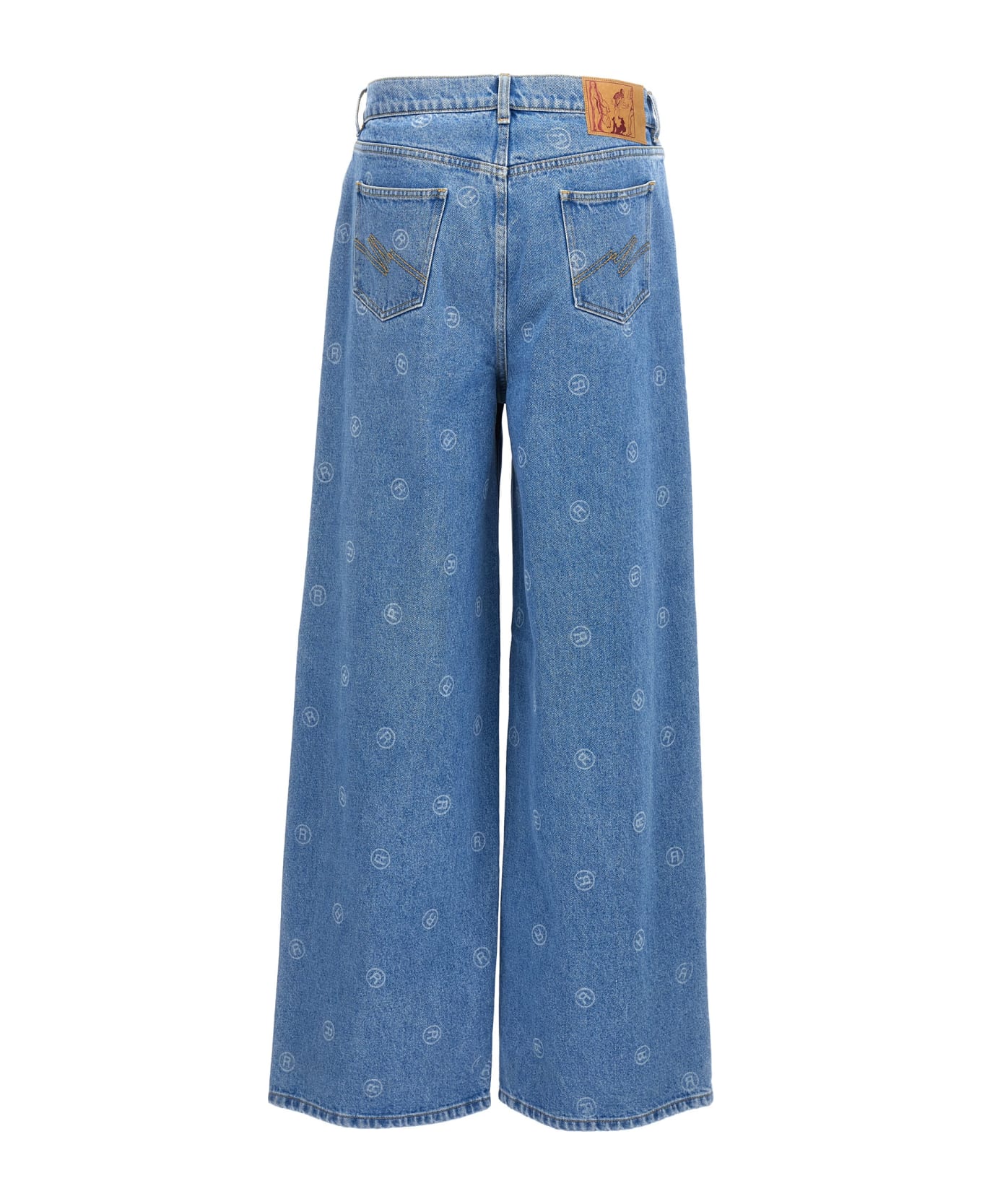 Martine Rose All-over Logo Jeans - Light Blue