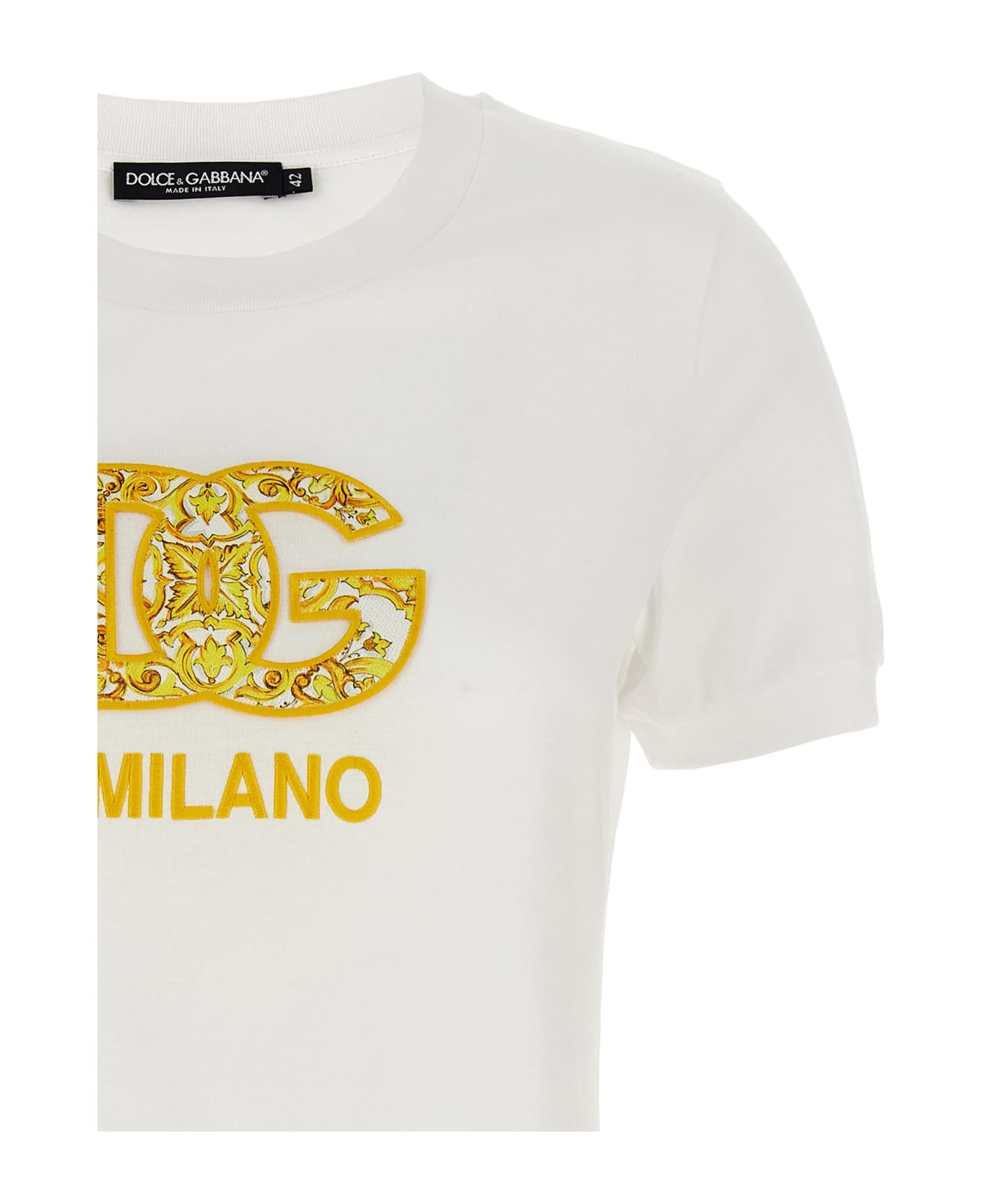 Dolce & Gabbana 'patch Logo' T-shirt - Brown