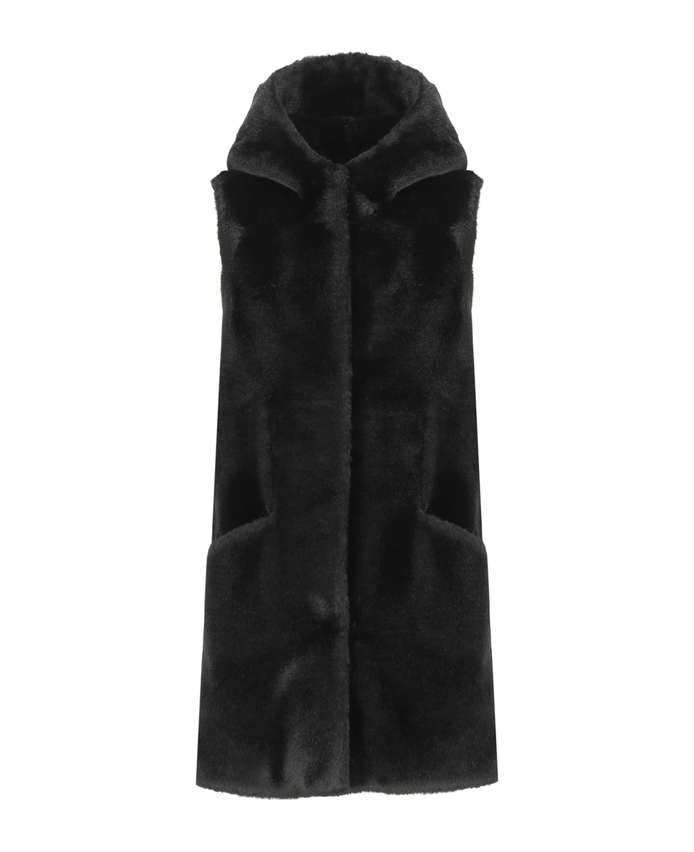 Betta Corradi Faux Fur Coat - Black