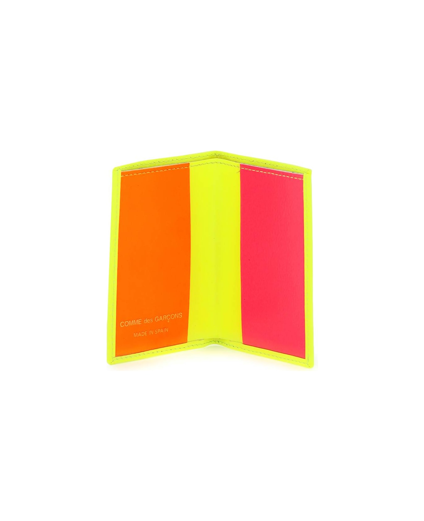 Comme des Garçons Wallet Super Fluo Bi-fold Wallet - YELLOW (Orange)