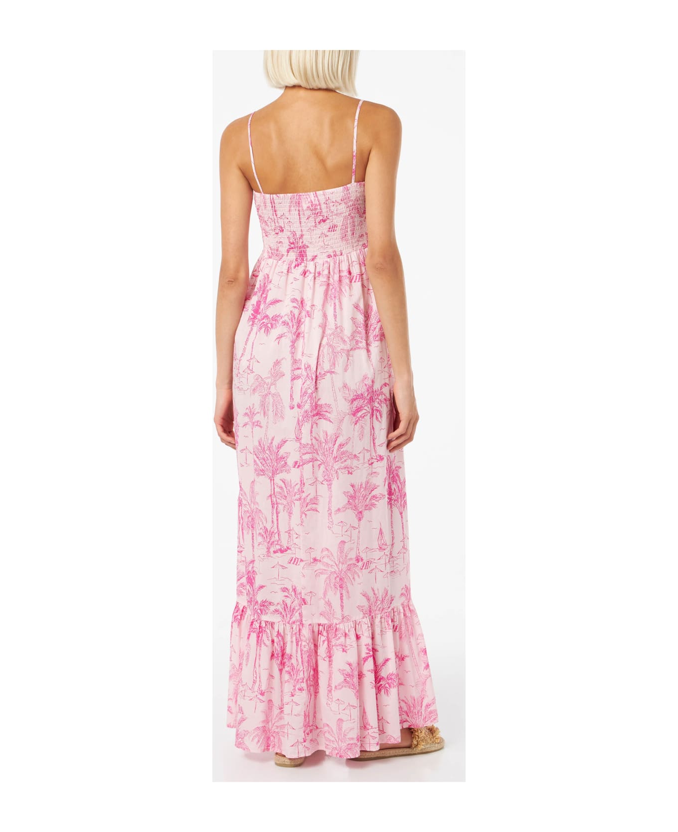MC2 Saint Barth Woman Cotton Dress Jemma With Smocked Embroidery - PINK