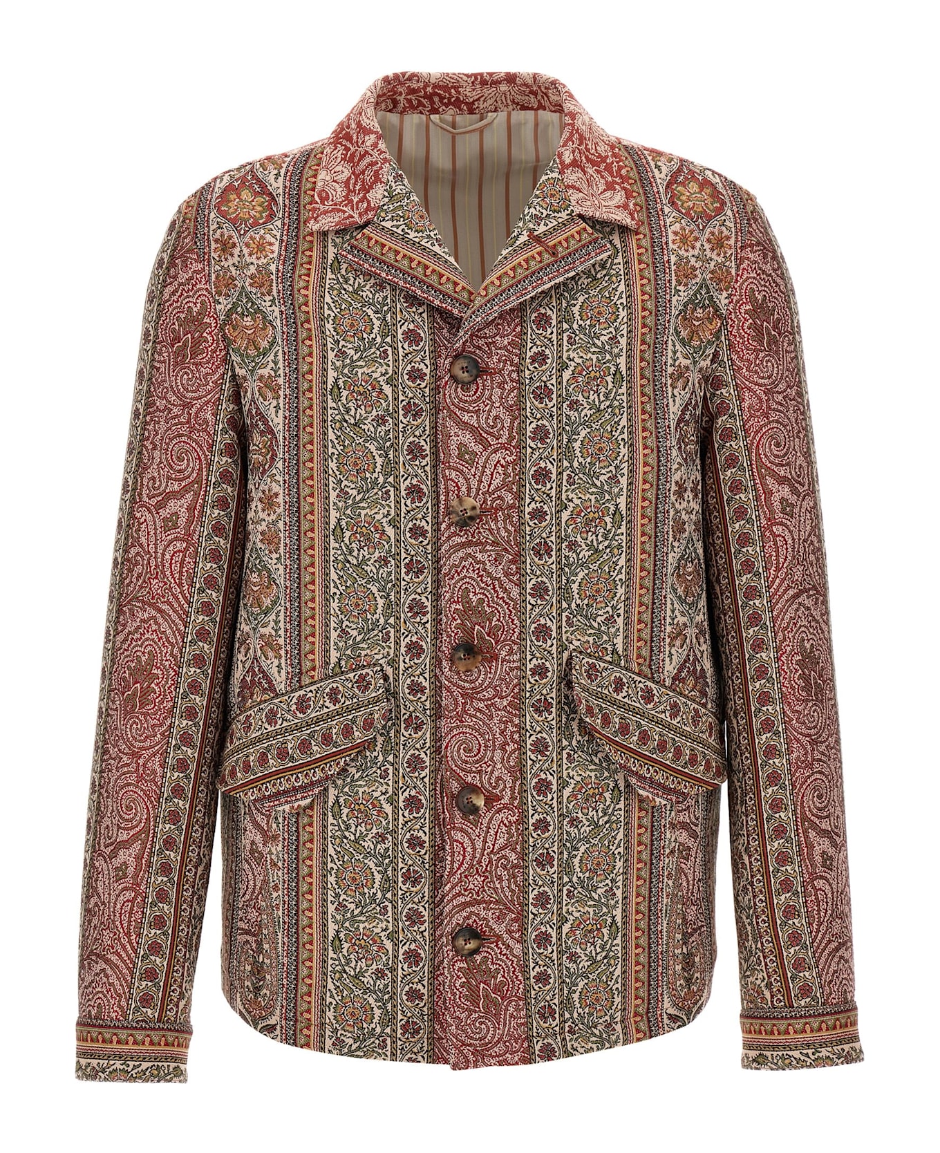 Etro Balmacaan Neck Overshirt - Multicolor