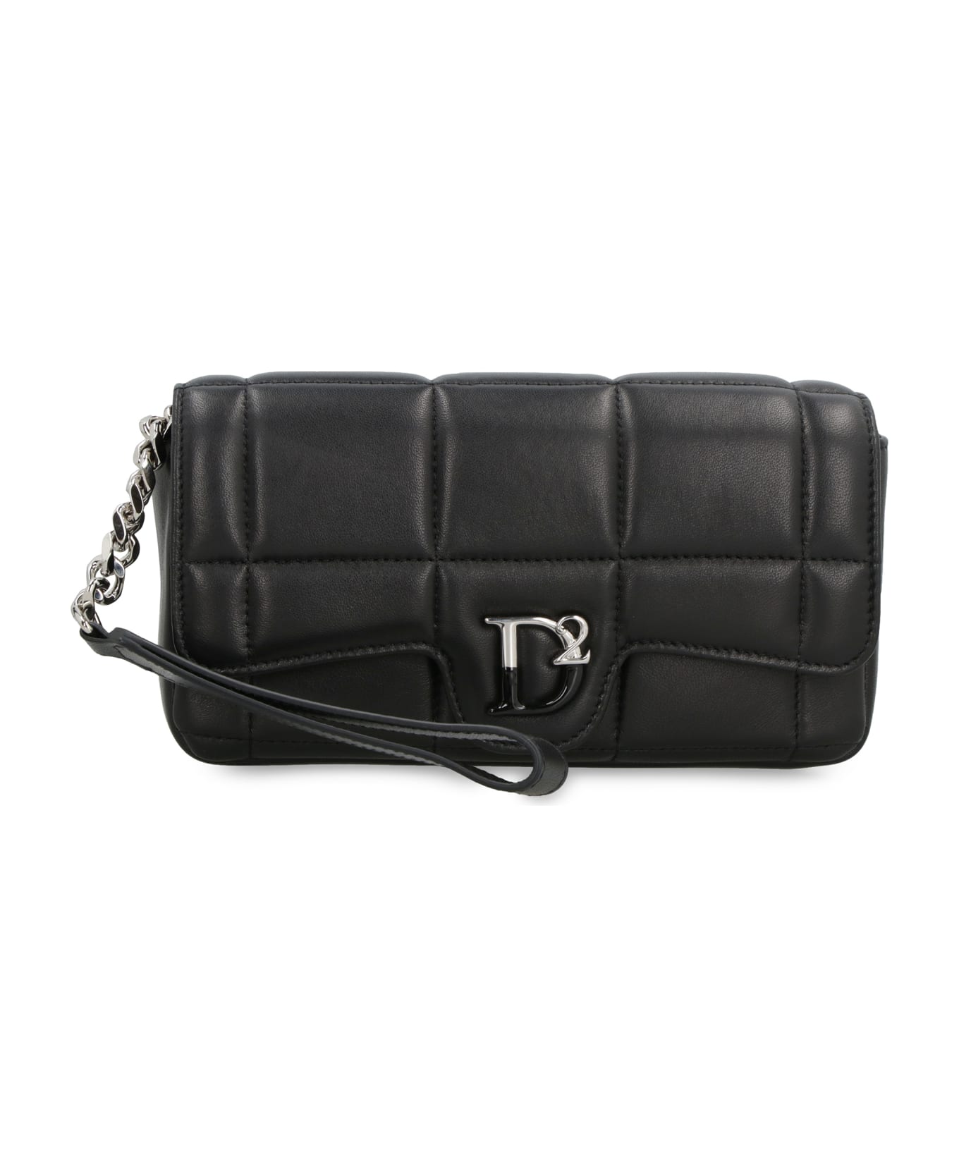 Dsquared2 D2 Statement Leather Clutch - black