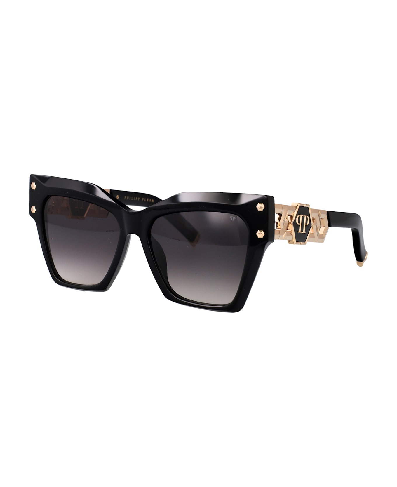 Philipp Plein Iconedge Sunglasses - NERO LUCIDO