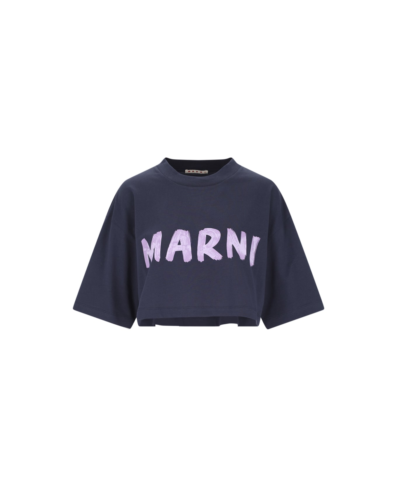 Marni Logo Crop T-shirt - Blue