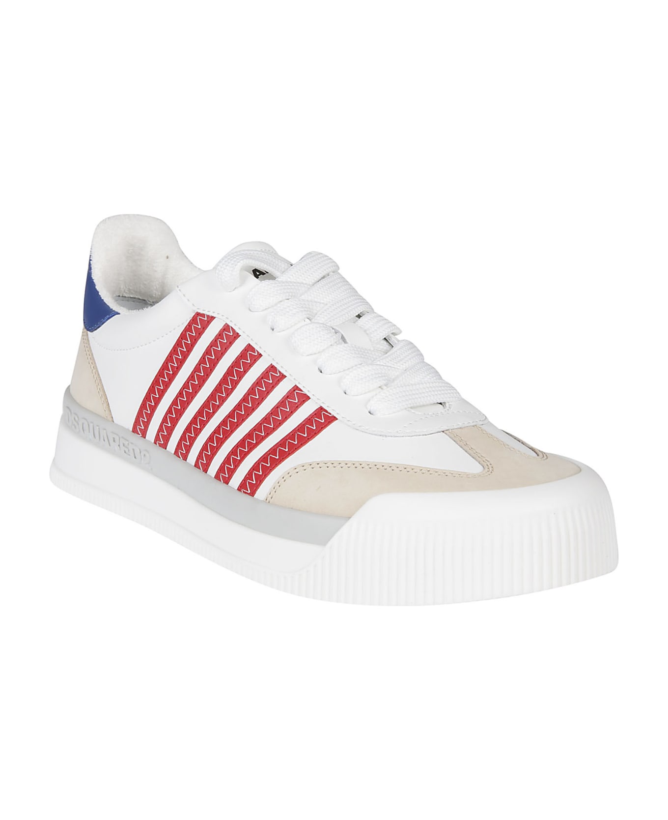 Dsquared2 New Jersey Lace-up Low Top Sneakers - Bianco/rosso/blu