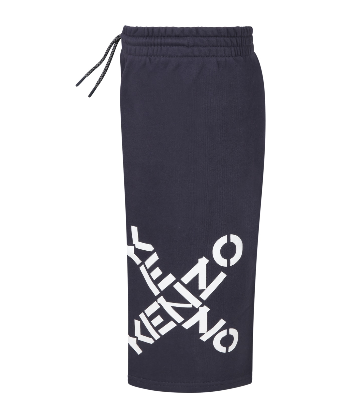 Kenzo Kids Grey Pants For Girl With Logos - Grey