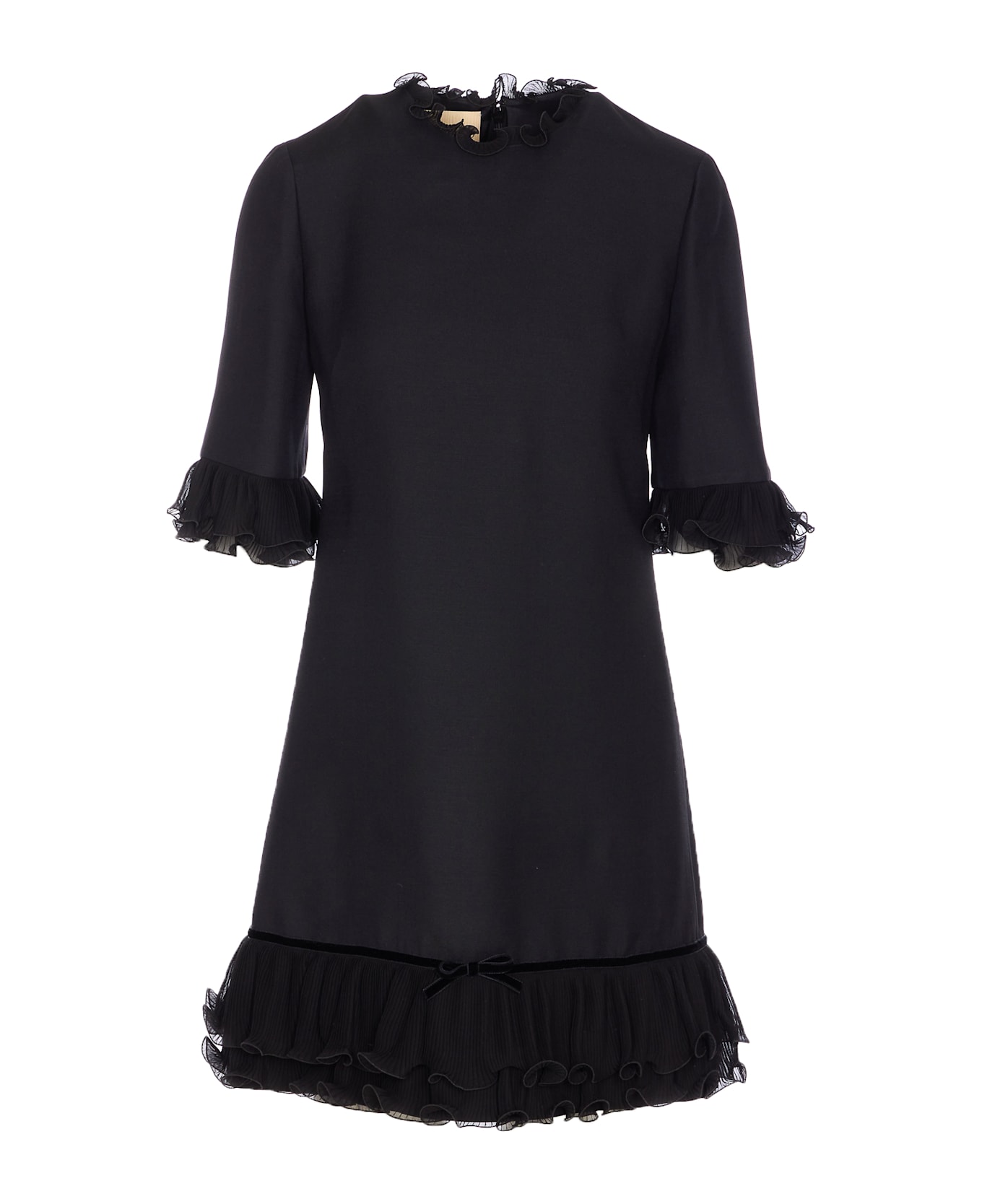 Valentino Garavani Solid Crepe Couture Dress - Black