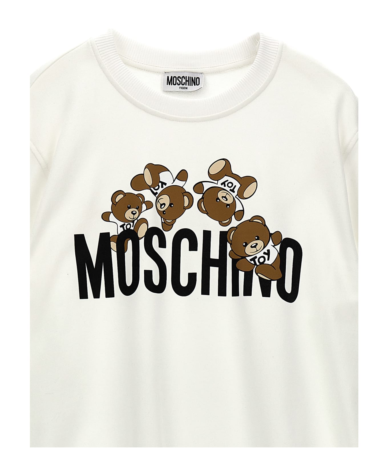 Moschino Logo Print Sweatshirt - White ニットウェア＆スウェットシャツ