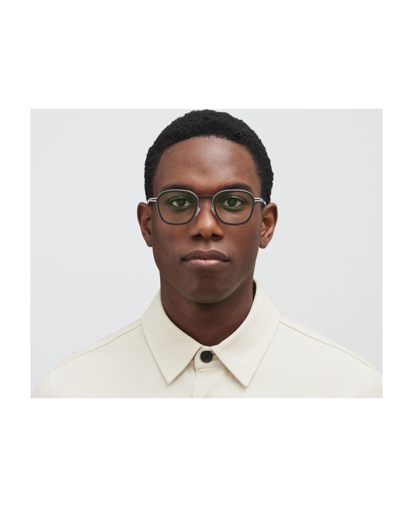 Mykita Fir Mh49 - Black / Matte Silver Rx Glasses - black/silver