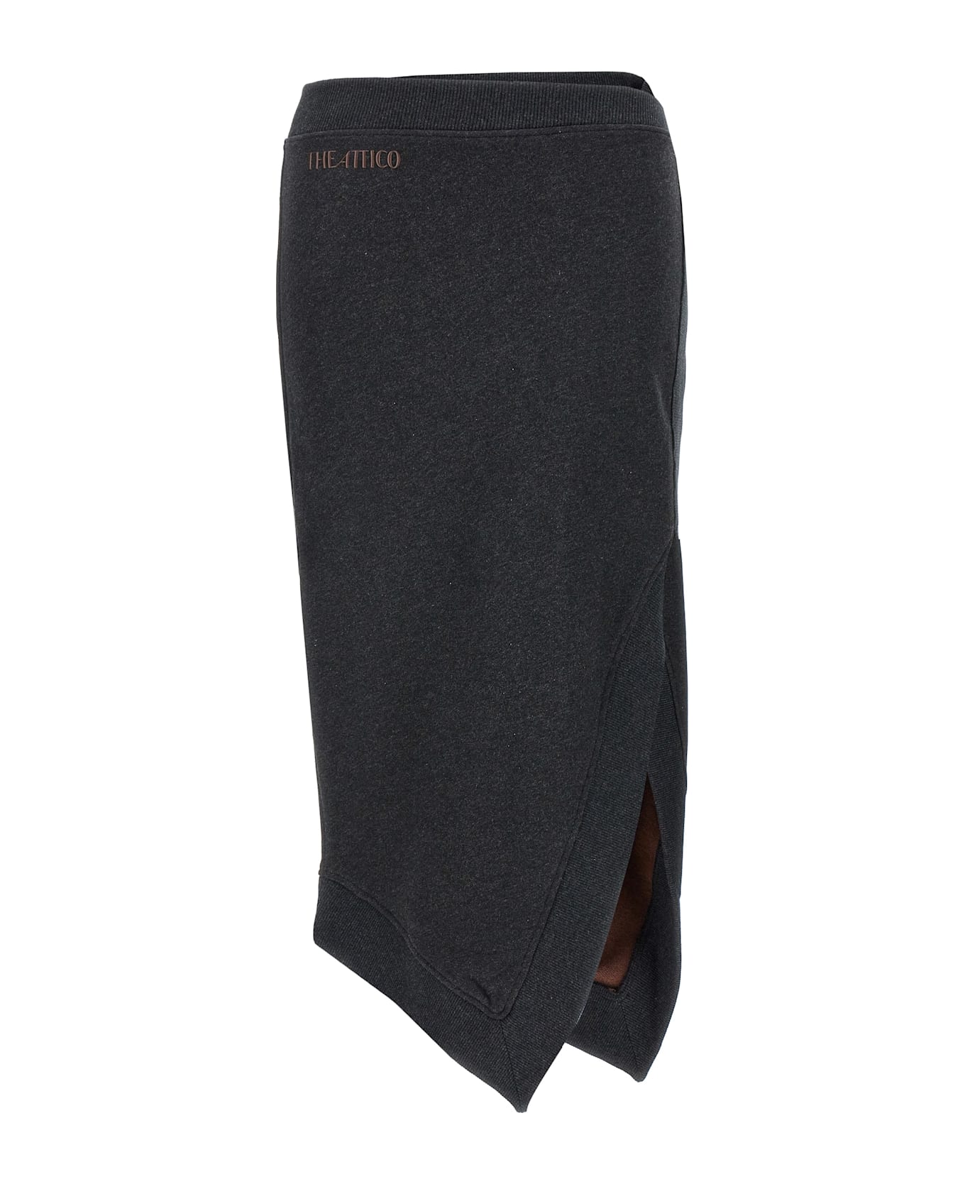 The Attico Asymmetrical Midi Skirt - Gray