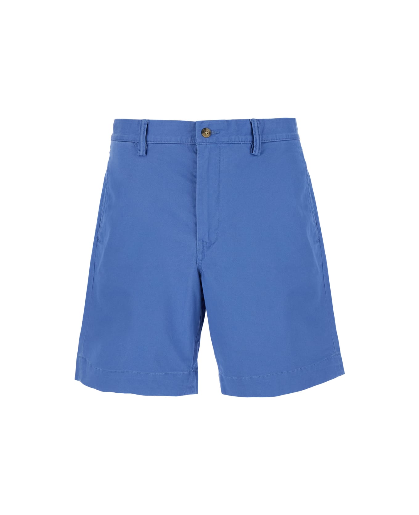 Polo Ralph Lauren Blue Bermuda Shorts In Stretch Cotton Man - Blu ボトムス