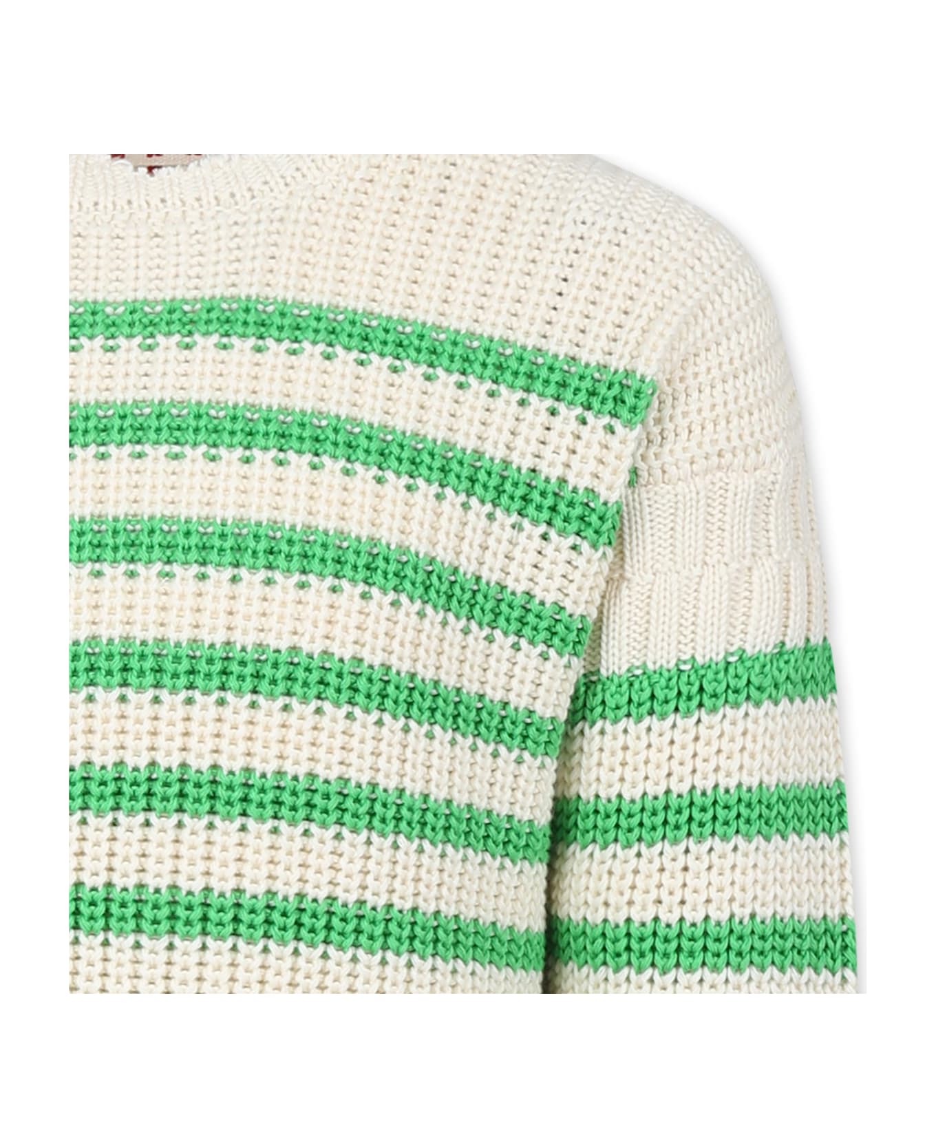 Marni Ivory Sweater For Kids With Logo - Ivory