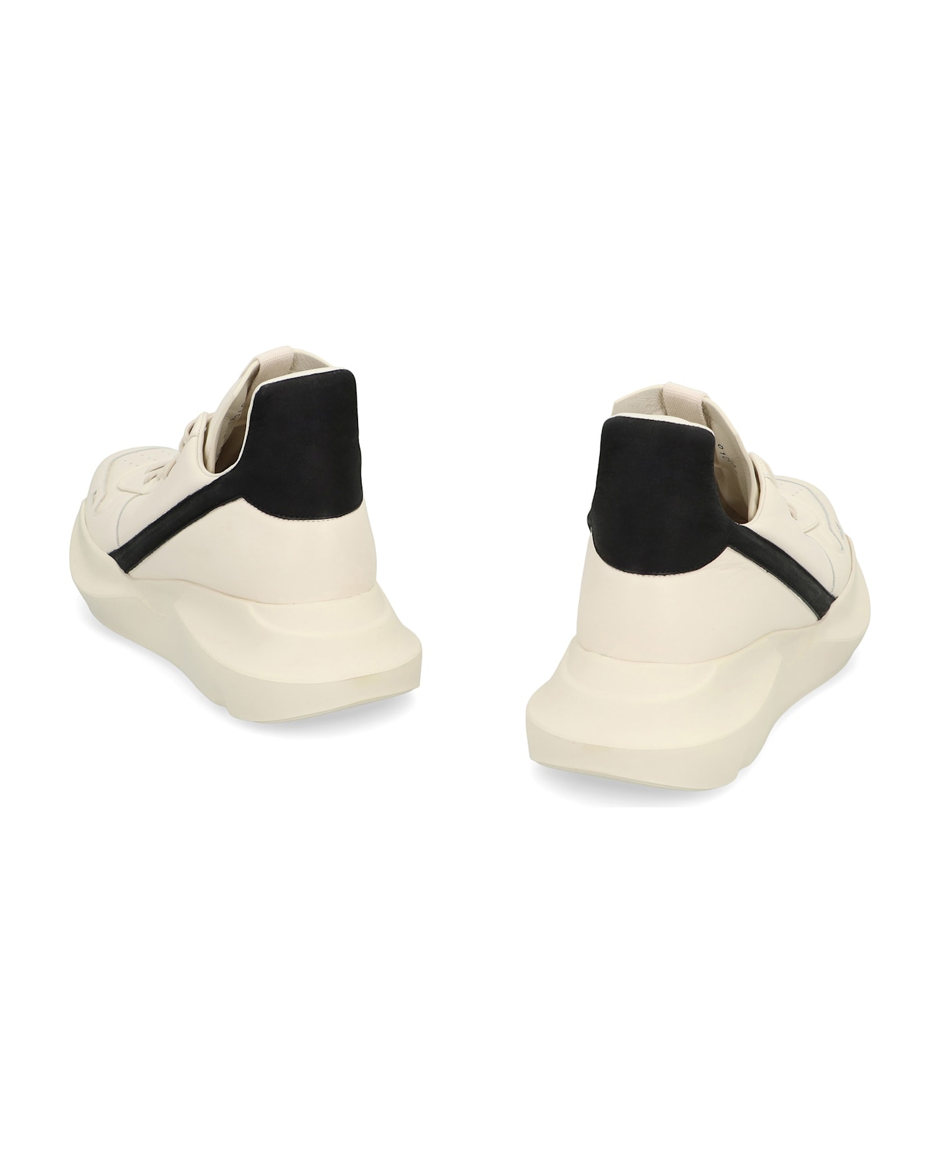 Rick Owens Geo Geth Leather High-top Sneakers - panna