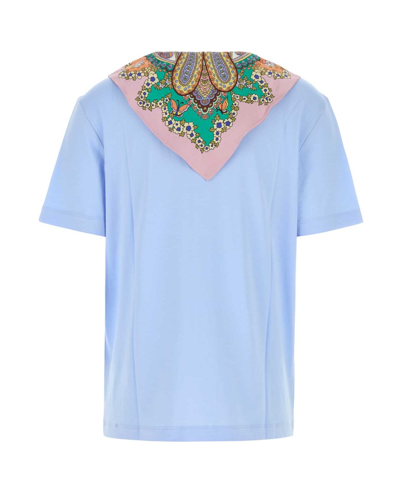 Etro Light Blue Cotton Oversize Shirt - AZZURRO