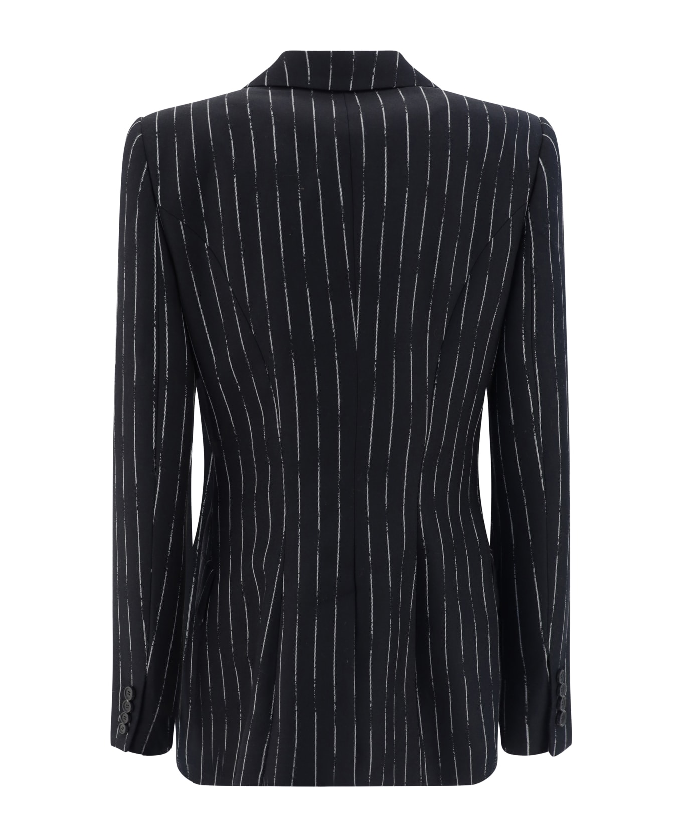 Alexander McQueen Double-breasted Blazer - Black/ivory ブレザー