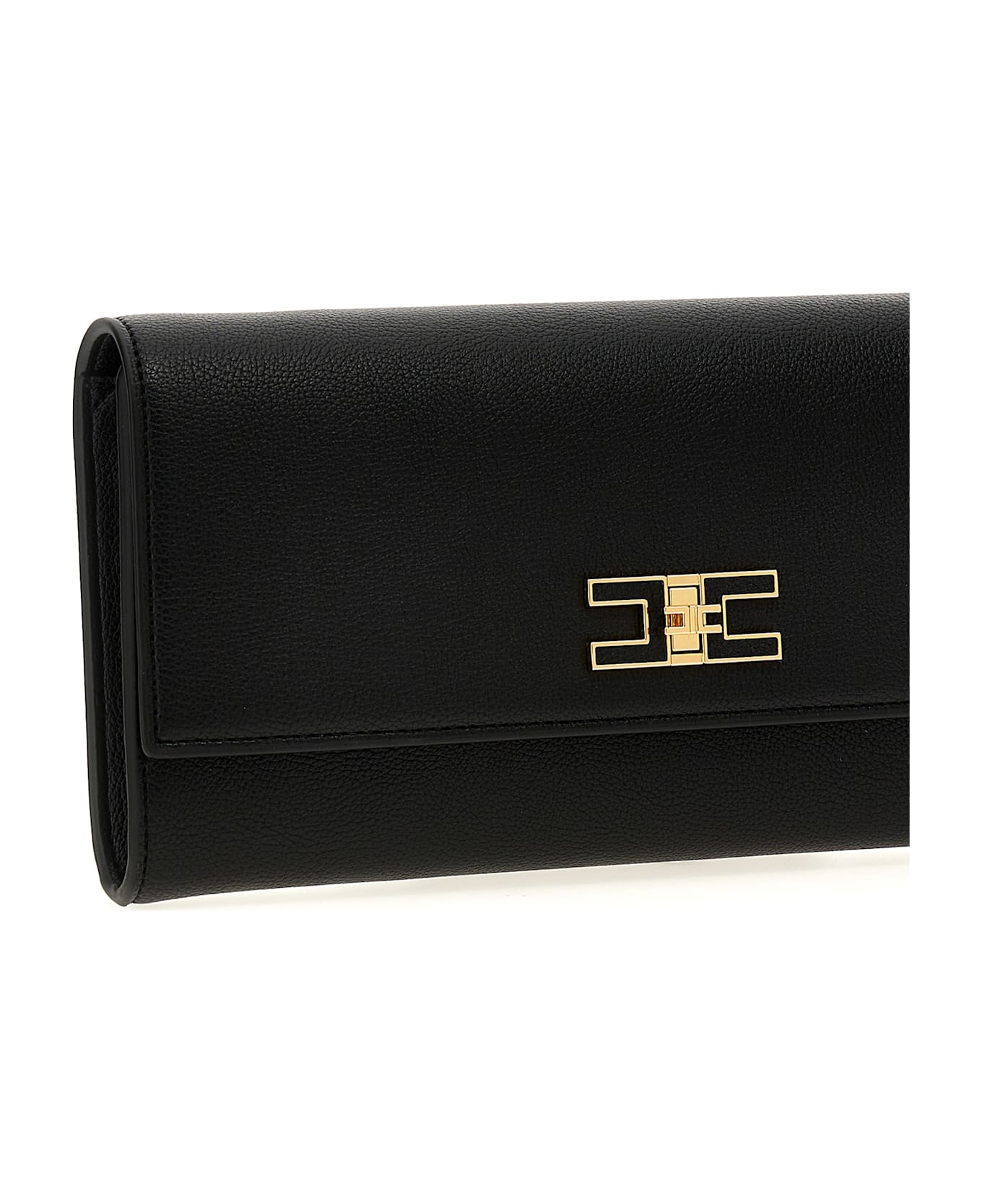 Elisabetta Franchi Faux Leather Shoulder Bag - Black