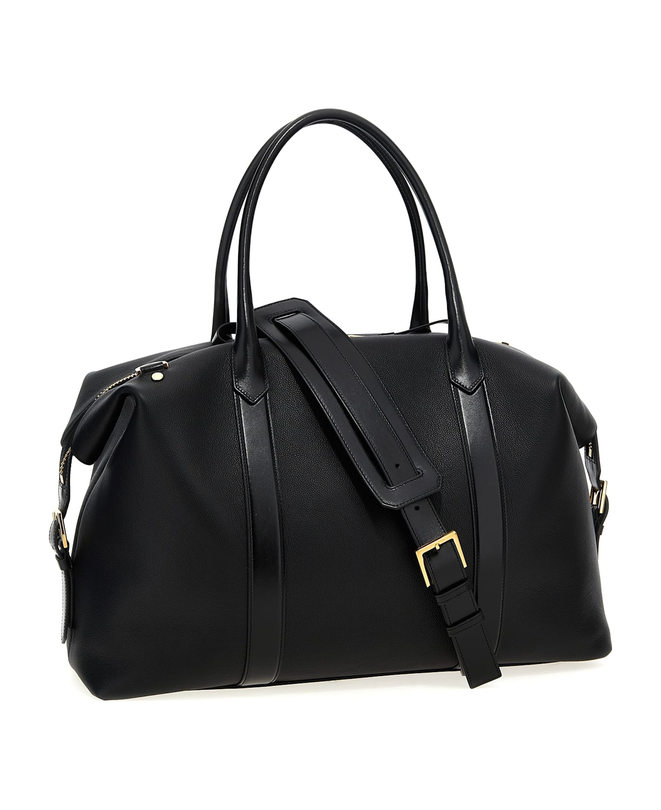 Tom Ford Leather Travel Bag - Black