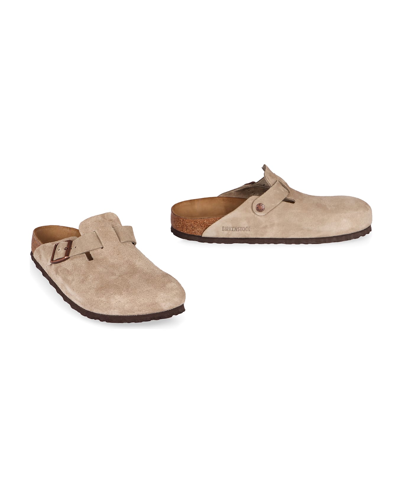 Birkenstock Boston Suede Mules - NEUTRALS
