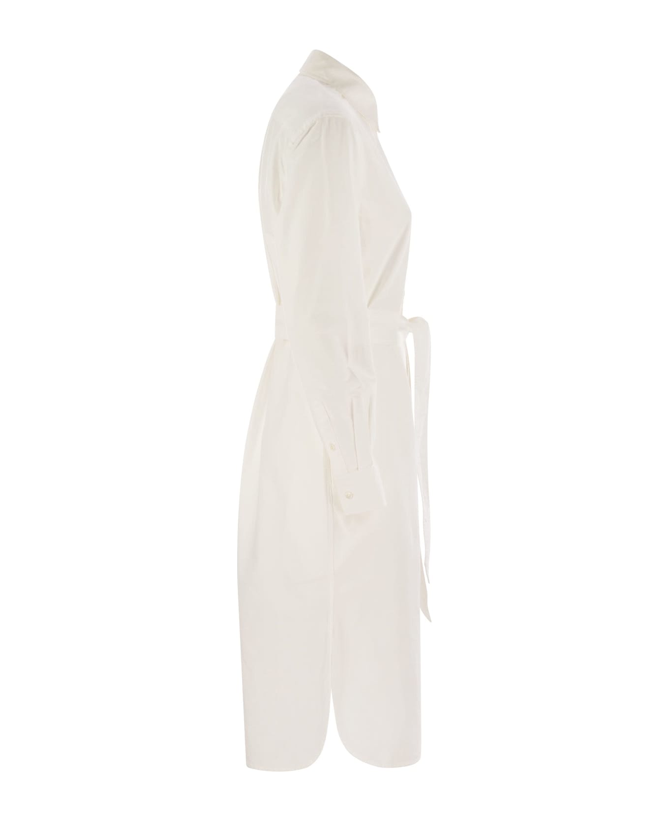 Polo Ralph Lauren Cotton Chemisier Dress - White