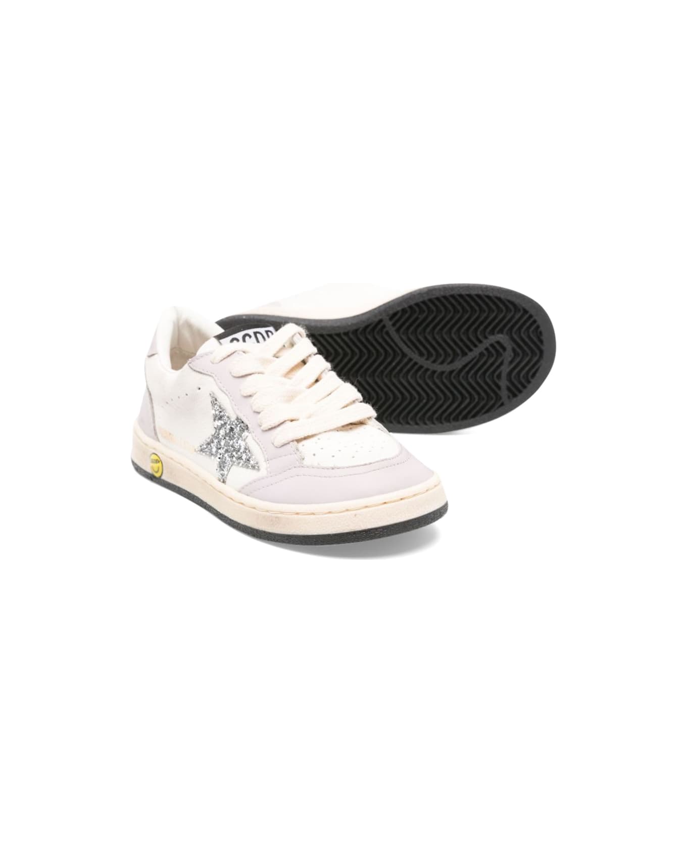 Golden Goose Suede Leather Shoes With Star - WHITE