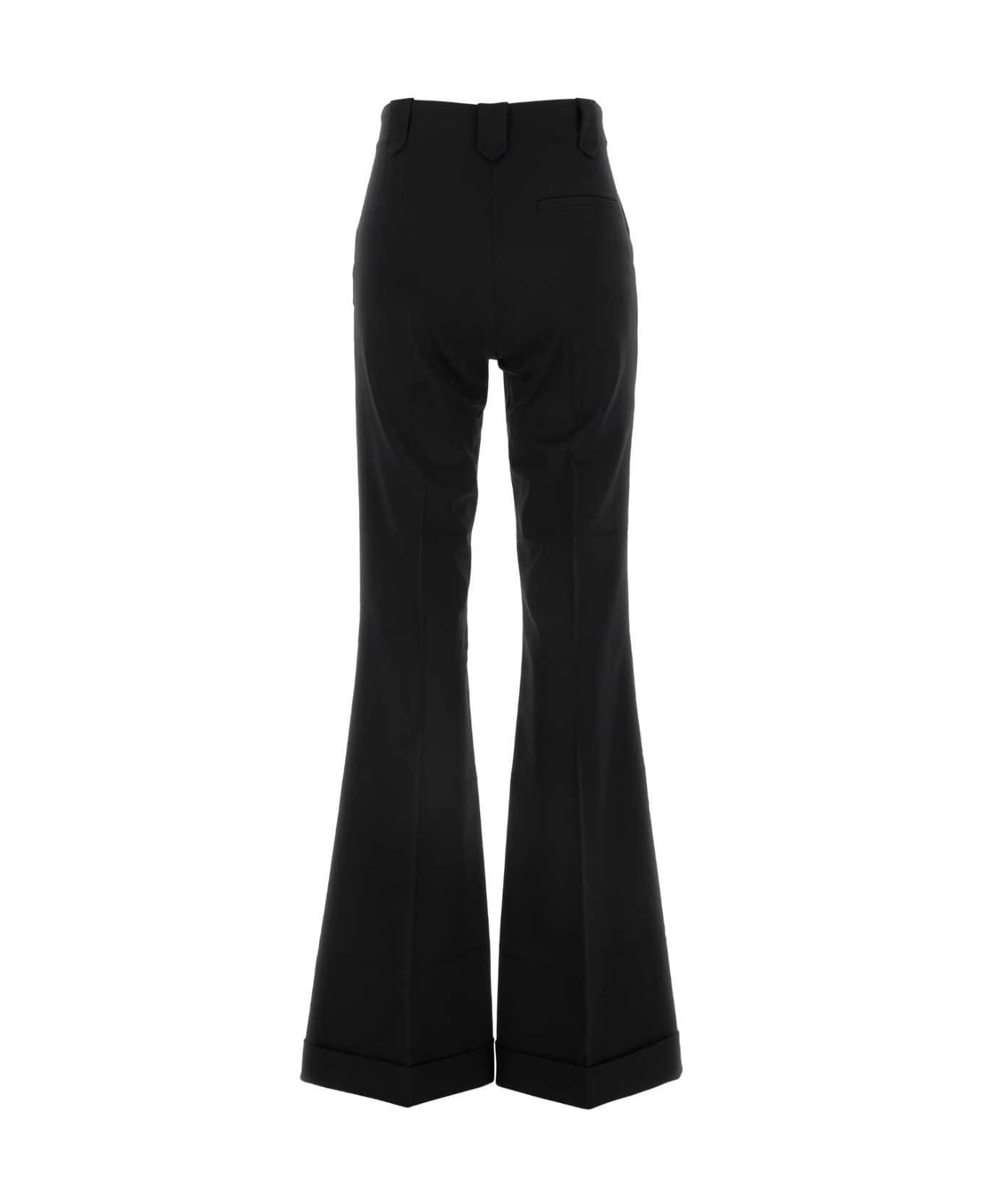 The Andamane Black Stretch Twill Sofia Flared-leg Pant - BLACK