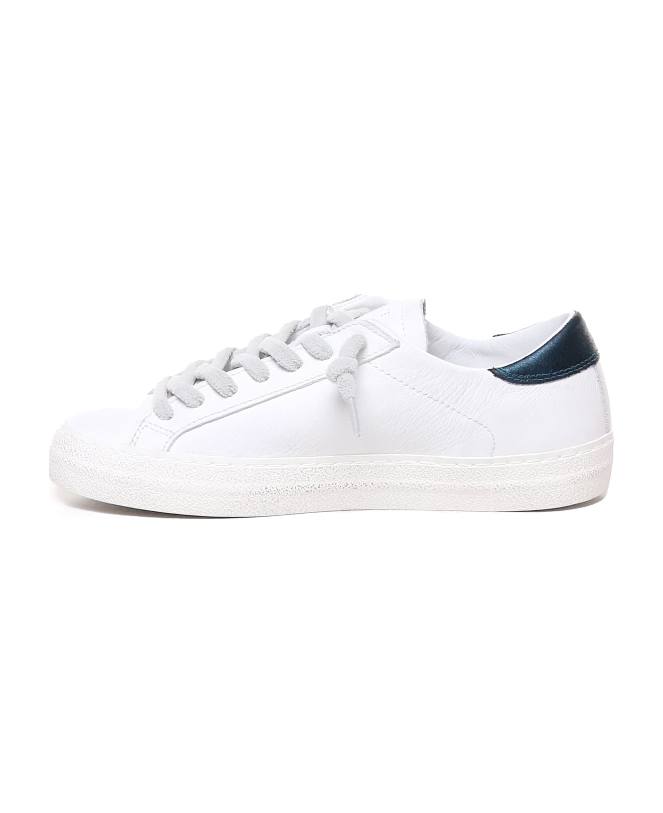 D.A.T.E. Sneakers Hill Low - WHITE-PETROL