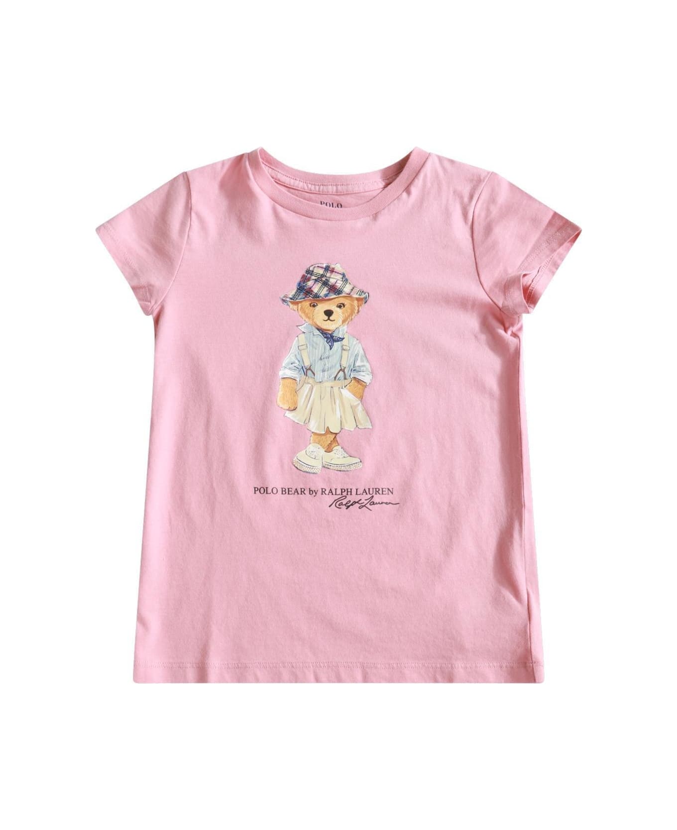 Polo Ralph Lauren Polo Bear Printed Crewneck T-shirt - Tickled Pink