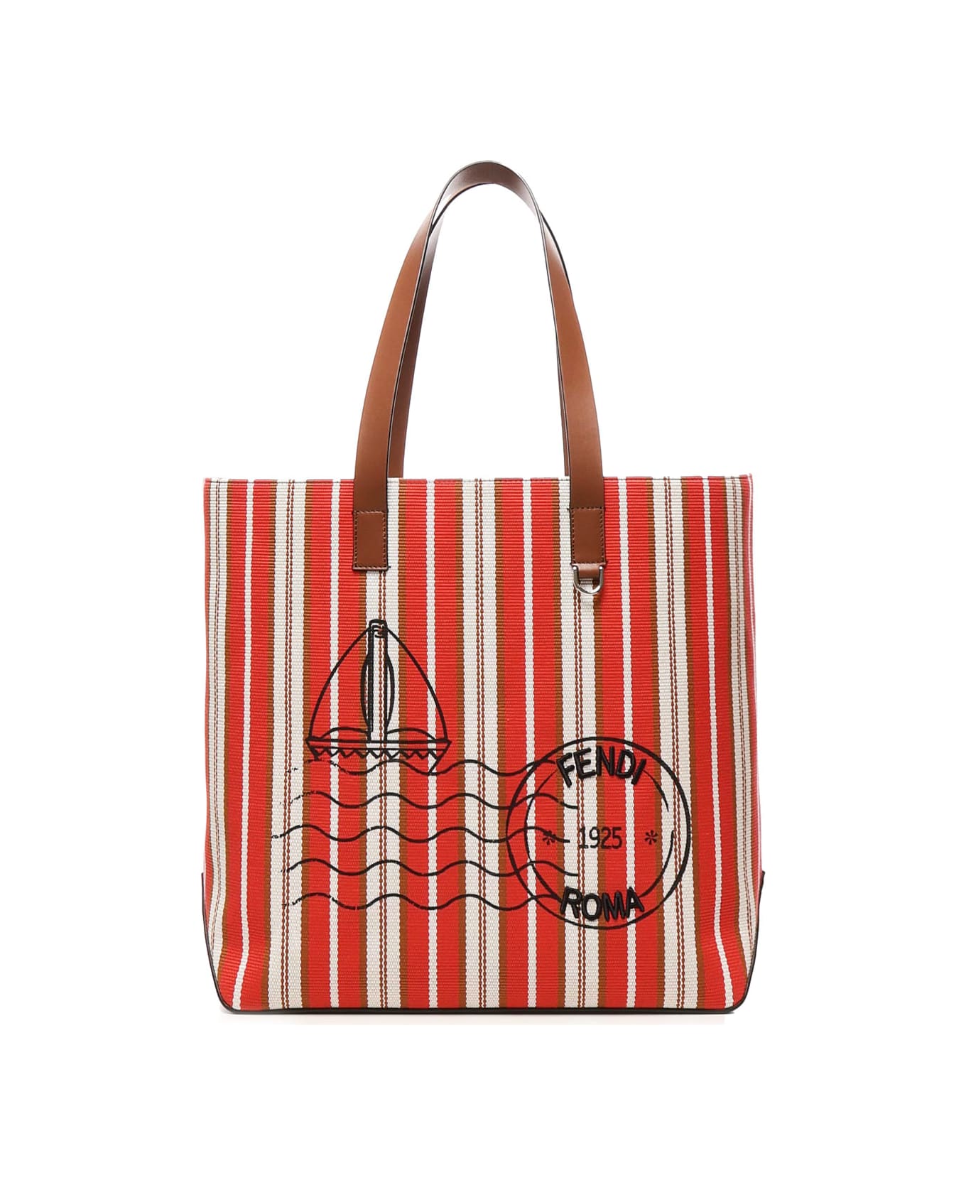 Medium Striped Shopping Bag - Thumbnail 2