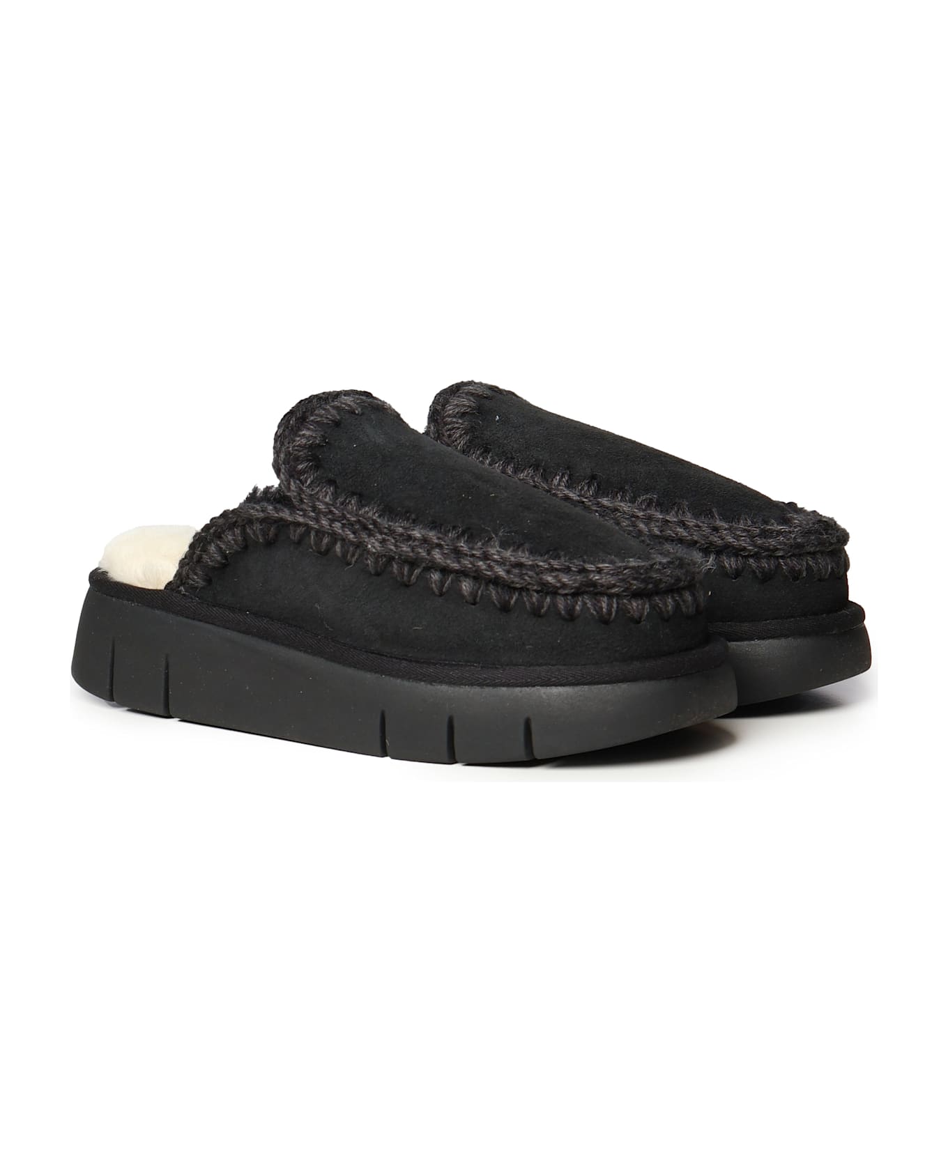 Mou Bounce Clog Mules - Black