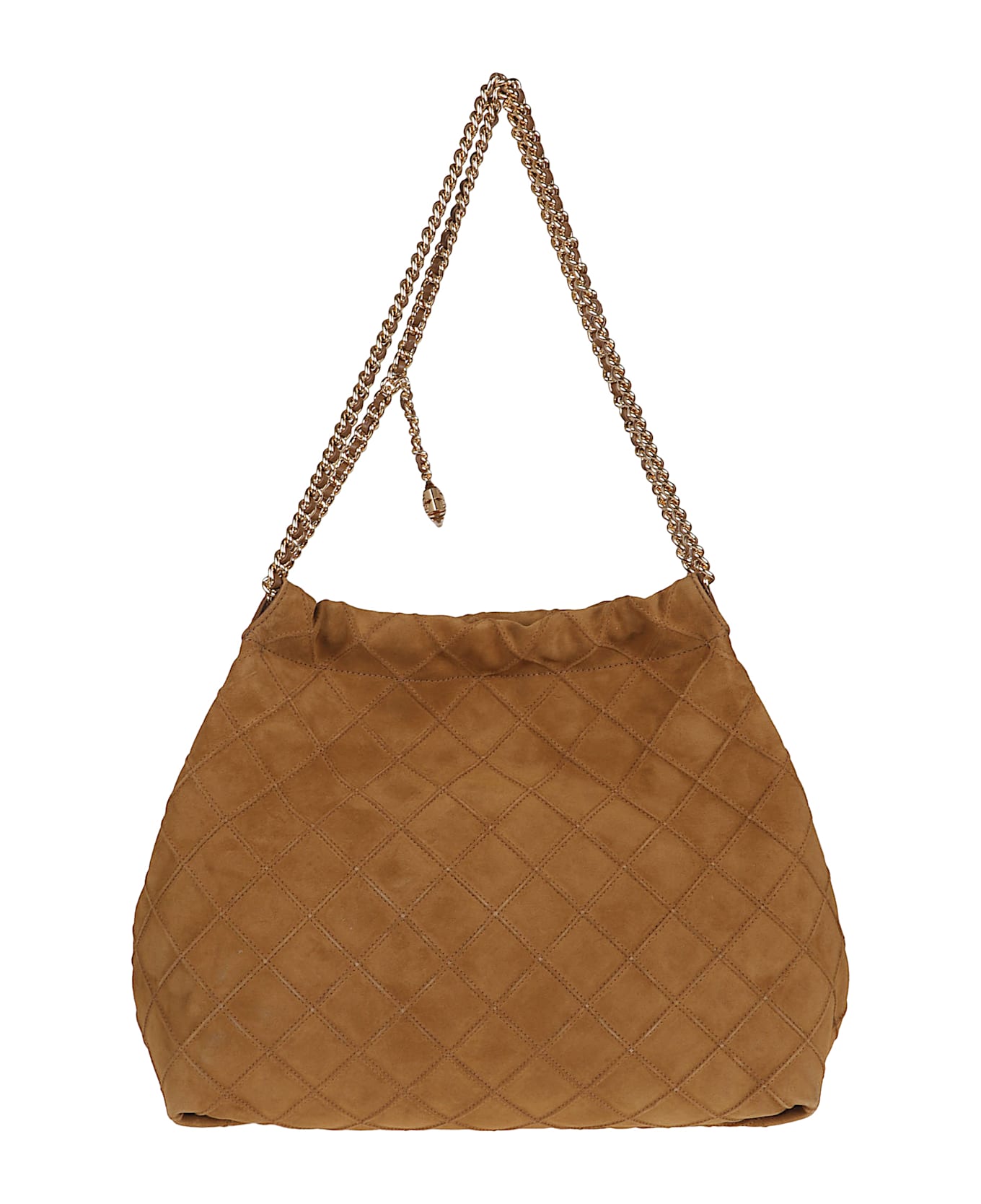 Tory Burch Fleming Suede Hobo Bag - Chicory Brown