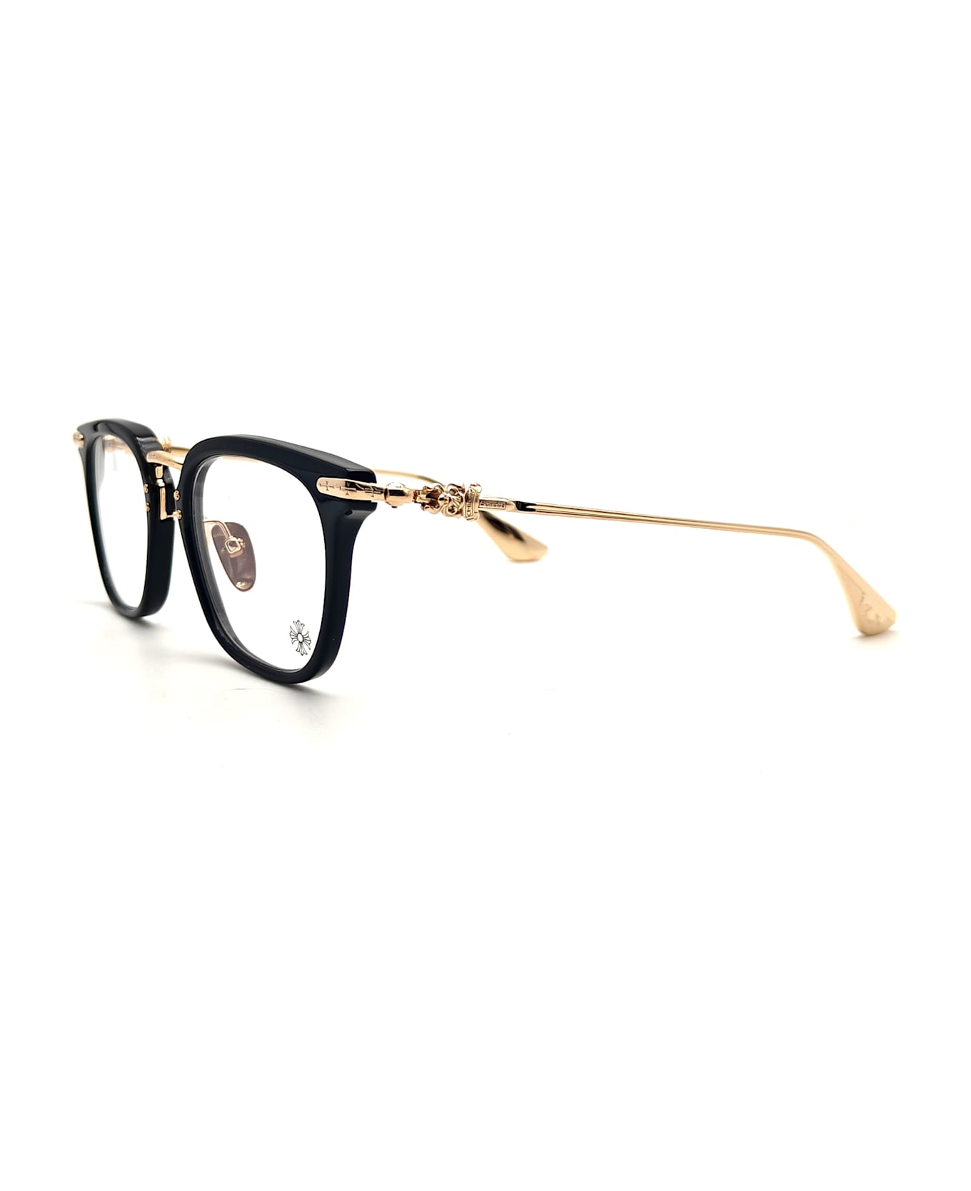 Chrome Hearts Cloaco - Black / Gold Plated Rx Glasses - Black/gold