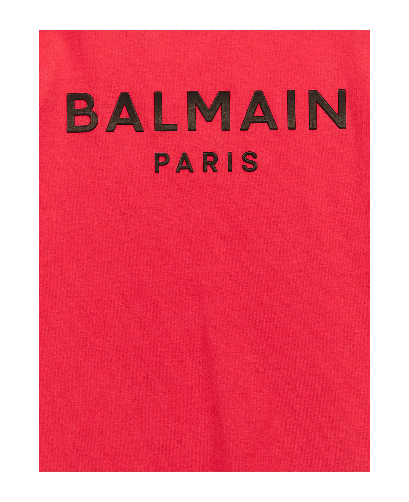 Balmain Logo Print T-shirt - Fucsia