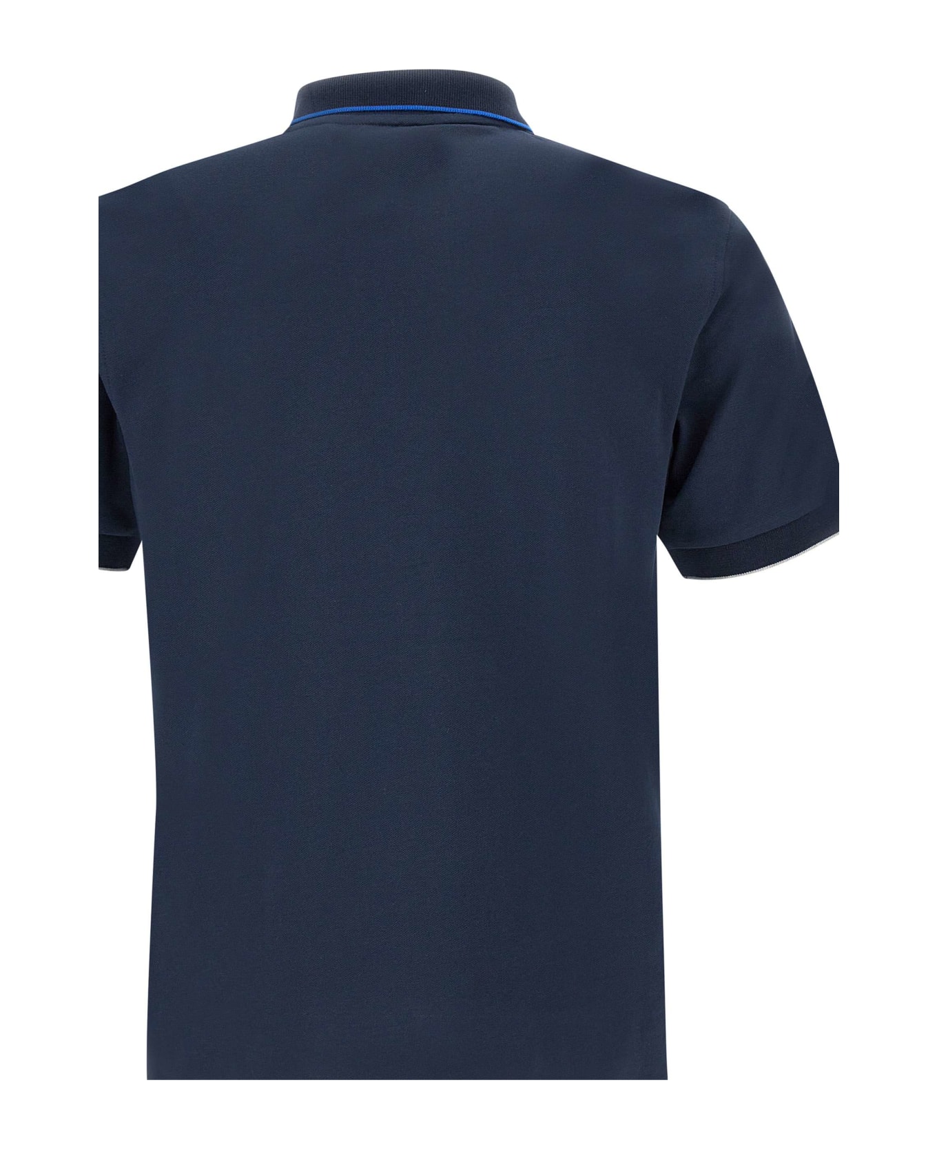 Sun 68 'small Stripe' Cotton Polo Shirt Polo Shirt - NAVY BLUE