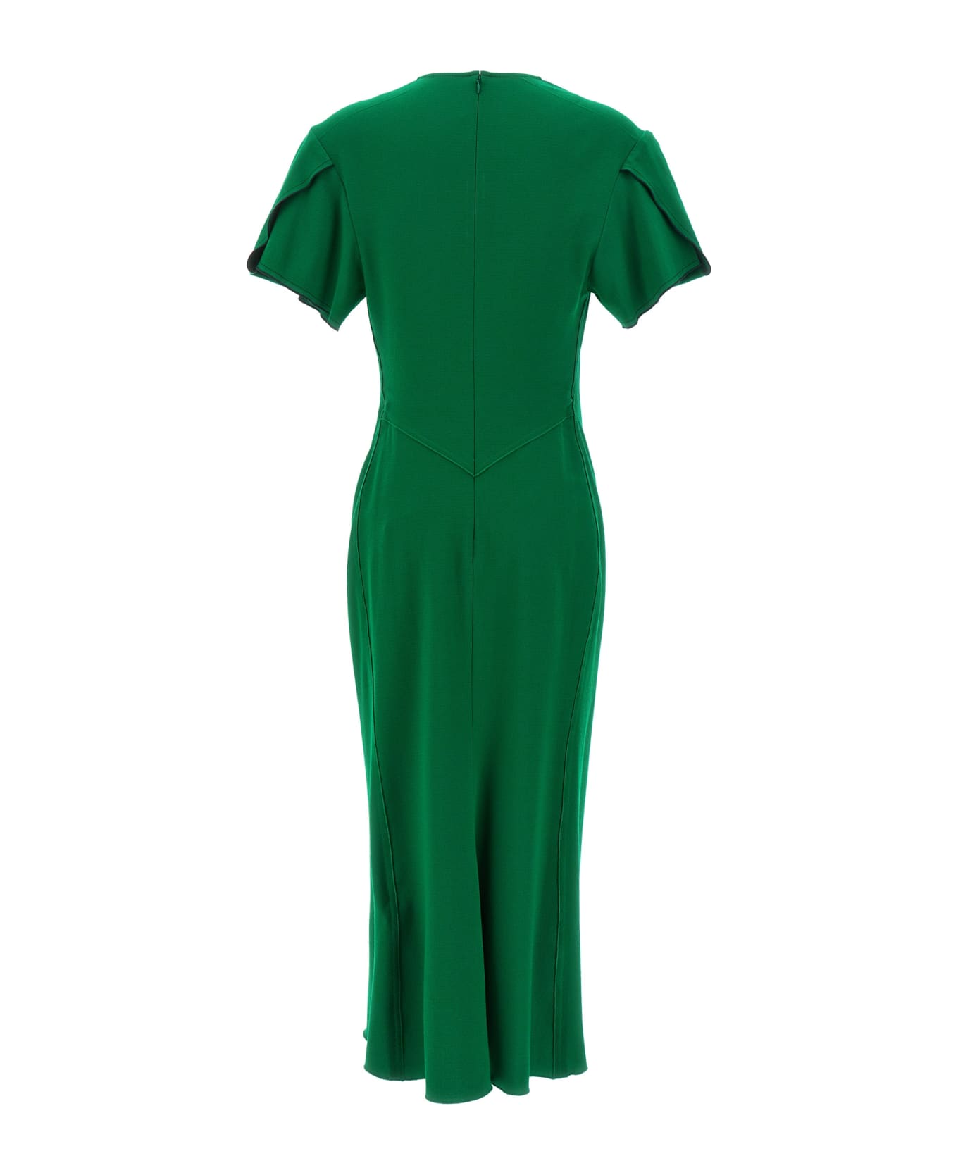Victoria Beckham 'gathered Waist' Midi Dress - Green
