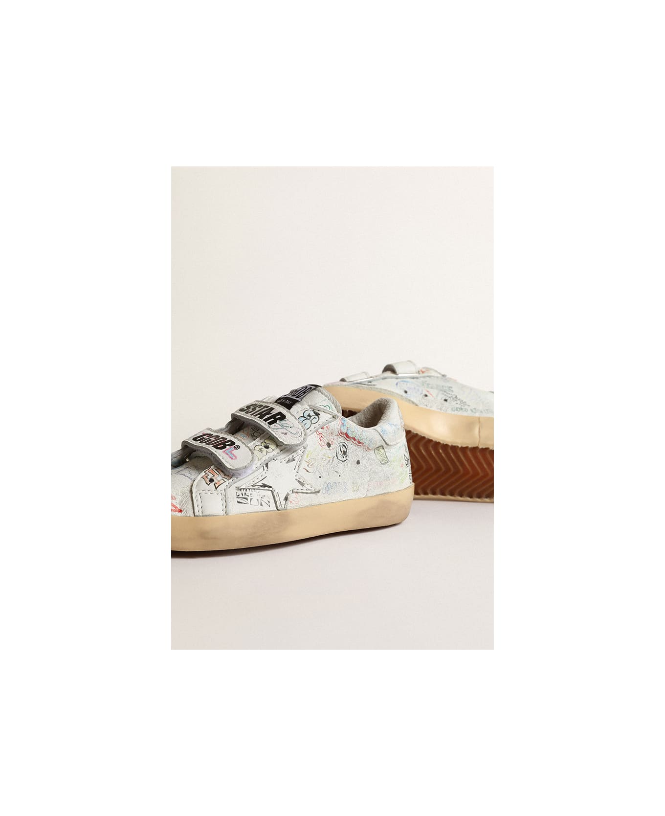 Golden Goose Sneakers With Print - White