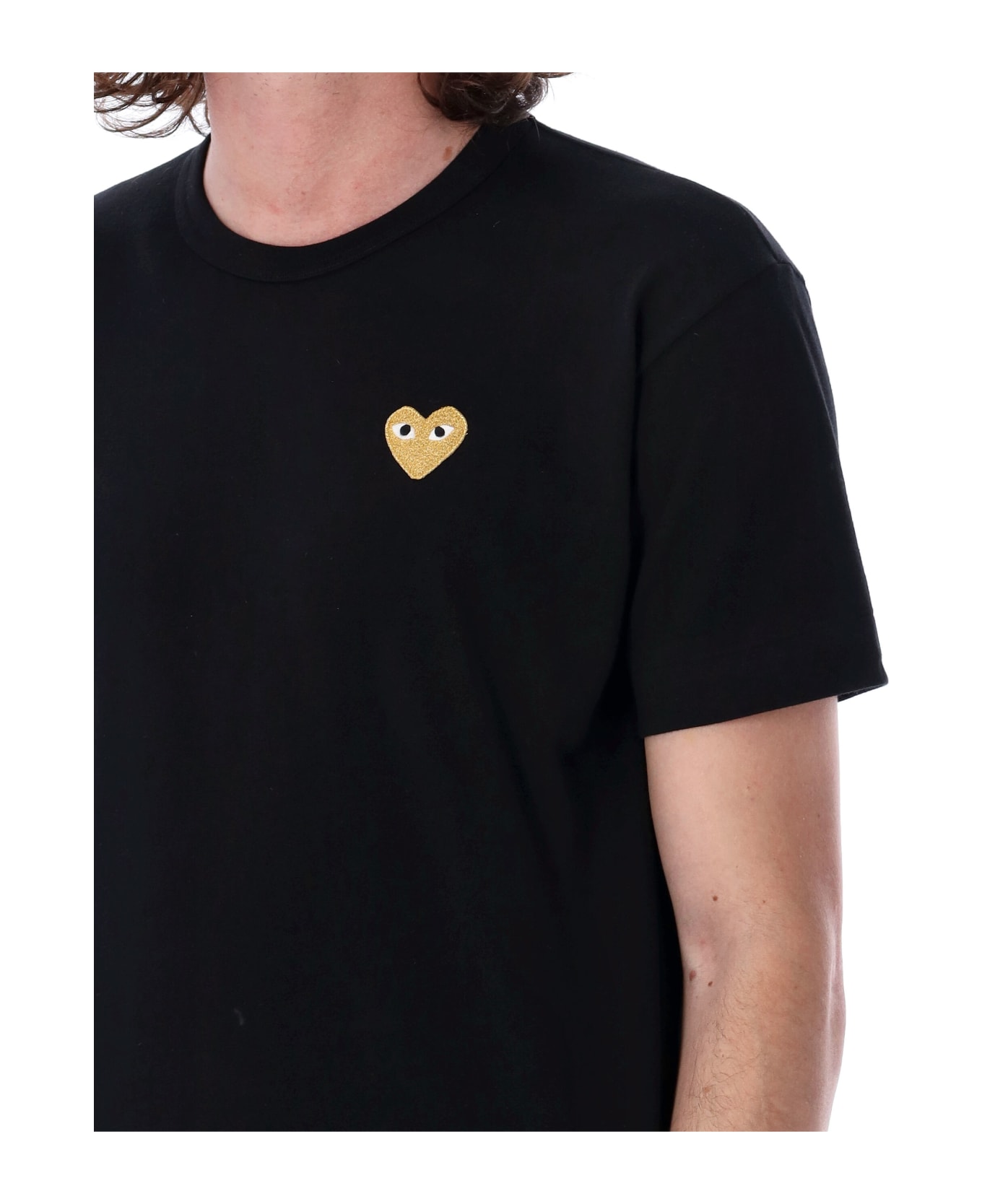 Comme des Garçons Play Golden Heart Patch T-shirt - BLACK シャツ