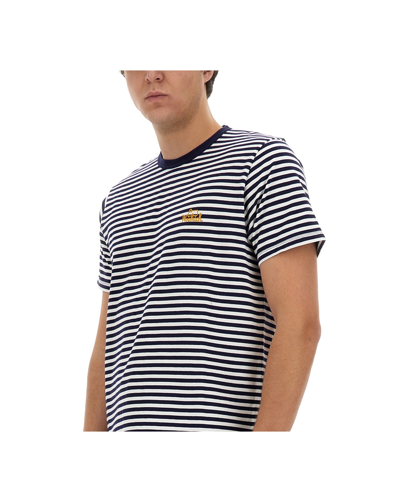 Woolrich Striped T-shirt - BLUE