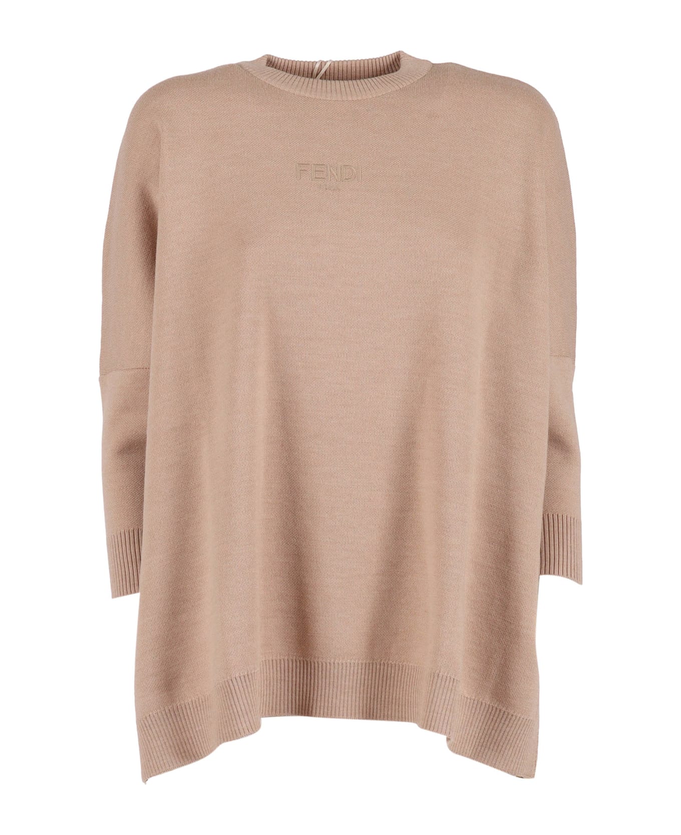 Fendi Wool Knit Dress - BEIGE