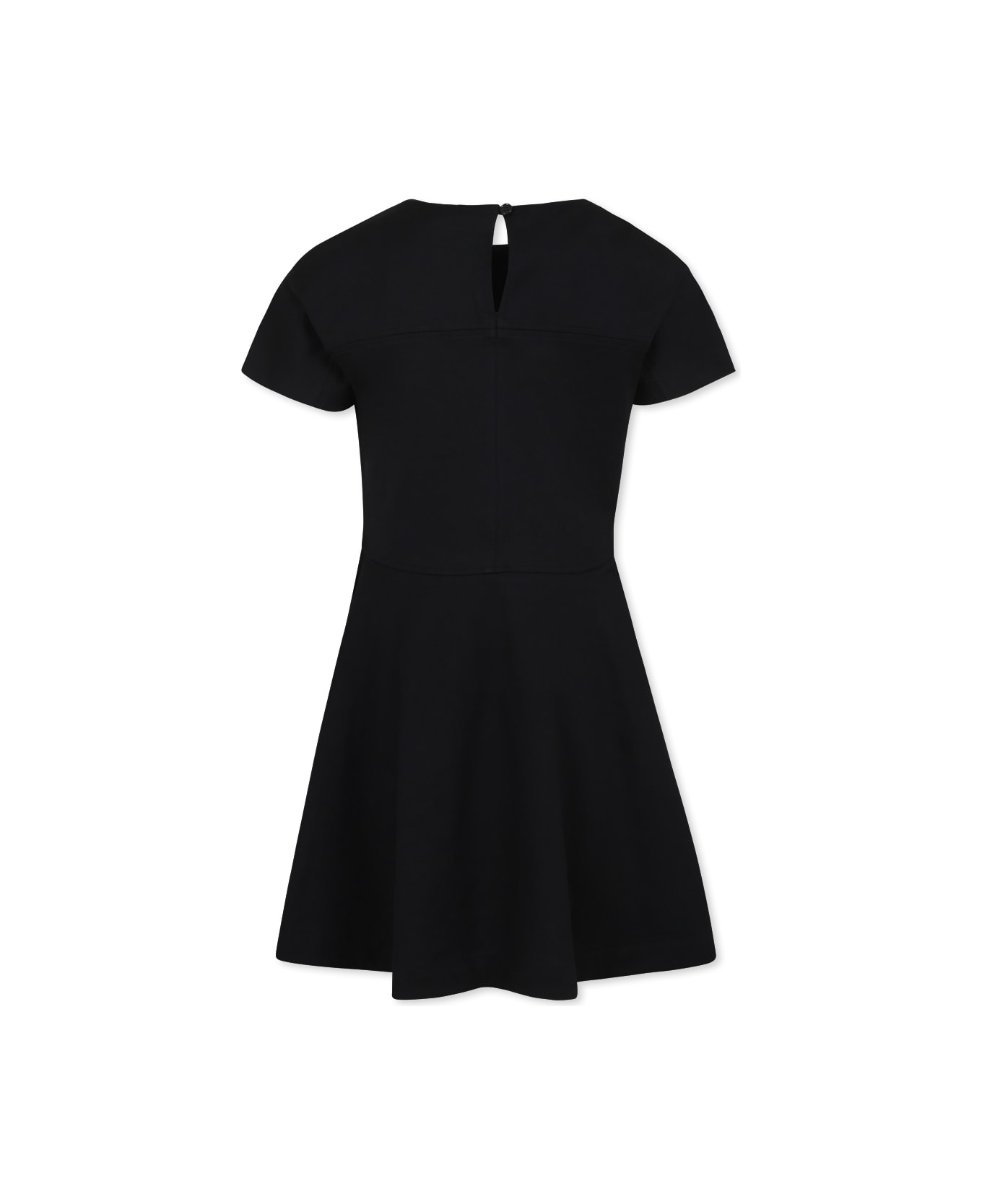 Burberry Black Dress For Girl With Equestrian Knight - Black