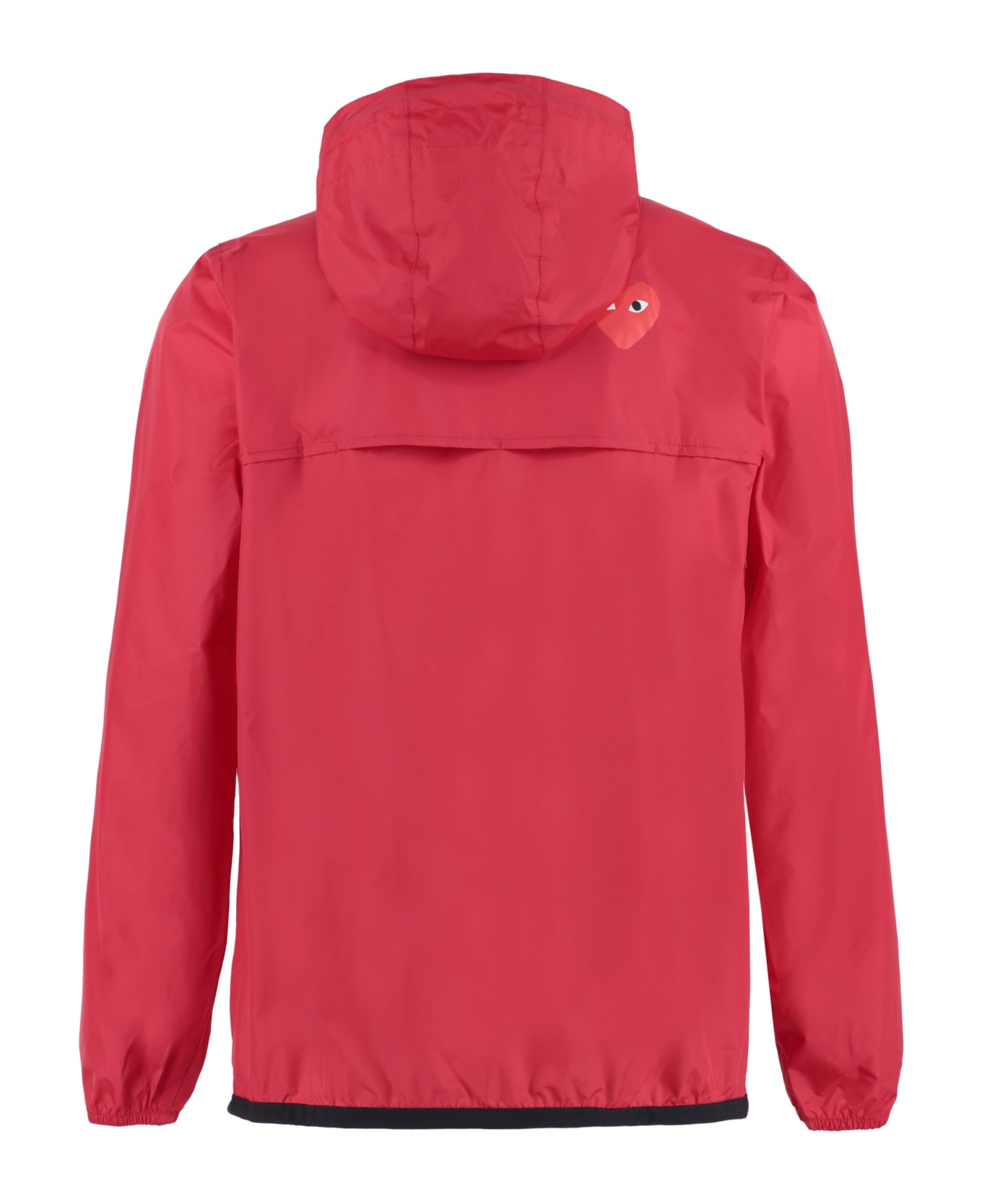 Comme des Garçons Play X K-way - Hooded Windbreaker - red