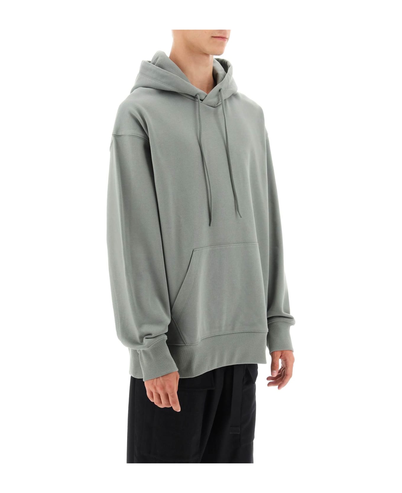 Y-3 Hoodie In Cotton French Terry - STONE GREEN (Green)