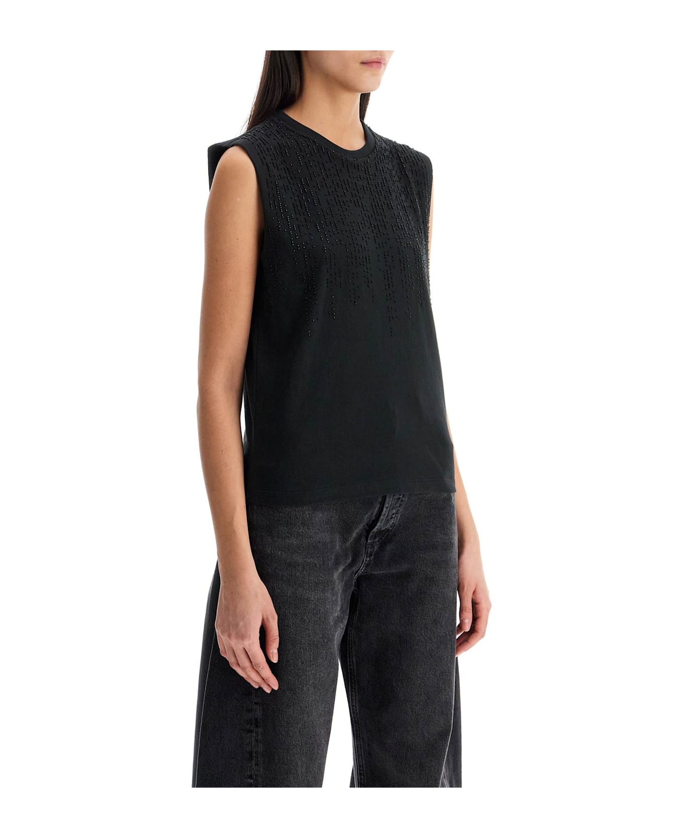 Golden Goose Sleeveless Top With - Black