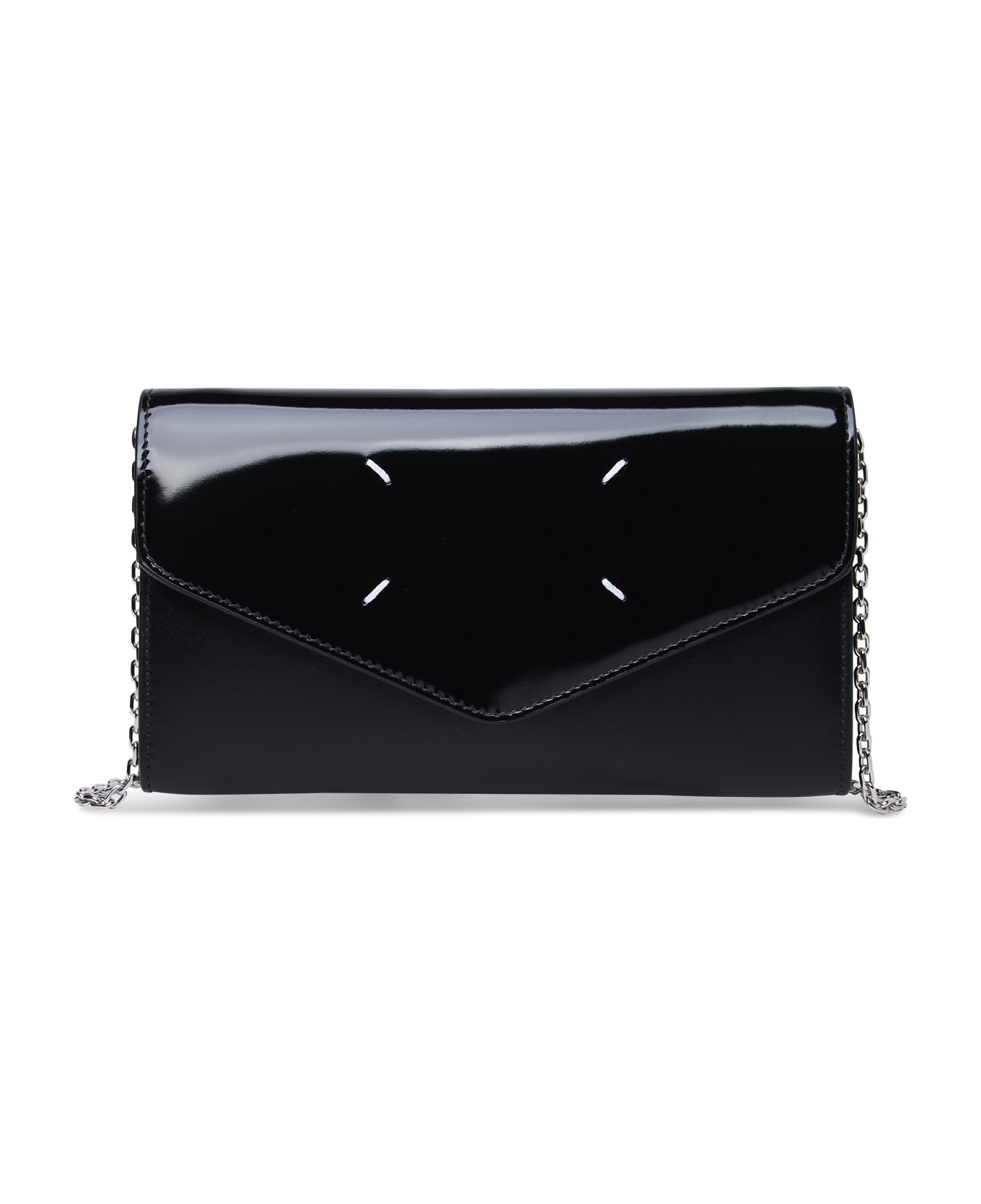 Maison Margiela Wallet With Chain Four Stiches - Black ショルダーバッグ