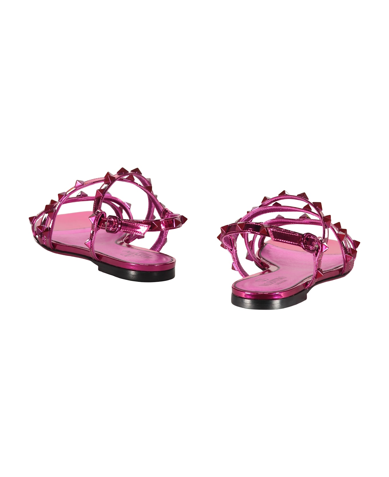 Valentino Garavani Summer Fuchsia Sandals, Elegance And Comfort. - Fuchsia