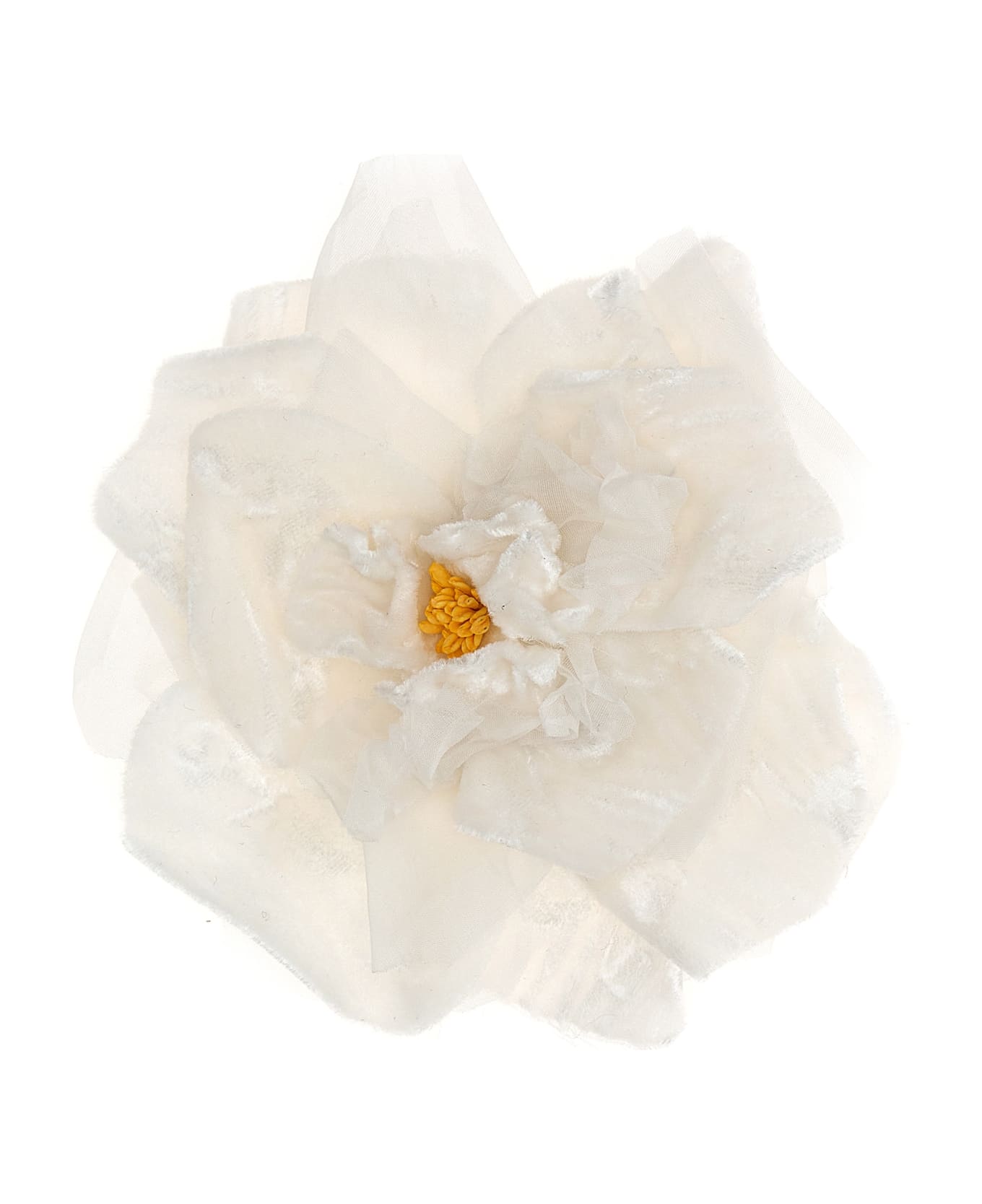 Dolce & Gabbana Flower Brooch - White