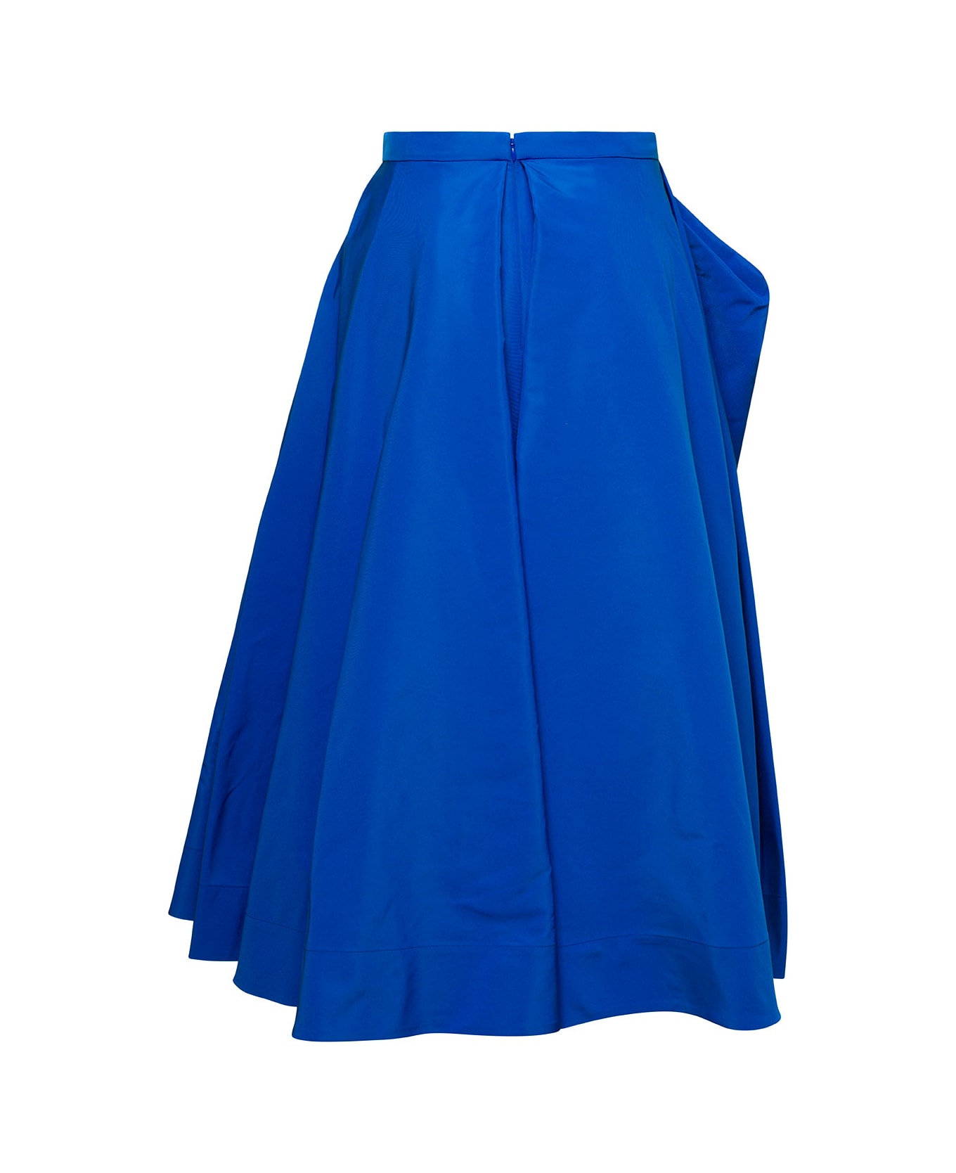 Alexander McQueen Draped Round Asymmetric Skirt - Blu